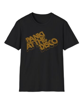 Panic at the Disco 3-d Gold Logo Unisex Softstyle T-Shirt