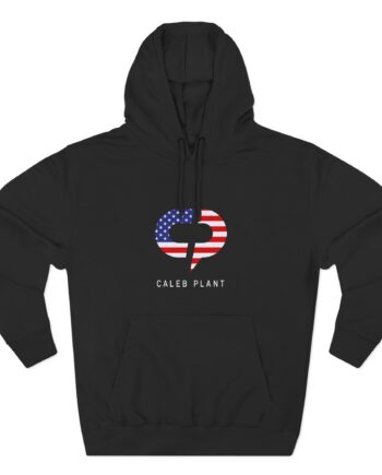 Caleb Plant Red, White and Blue Three-Panel Fleece Hoodie
