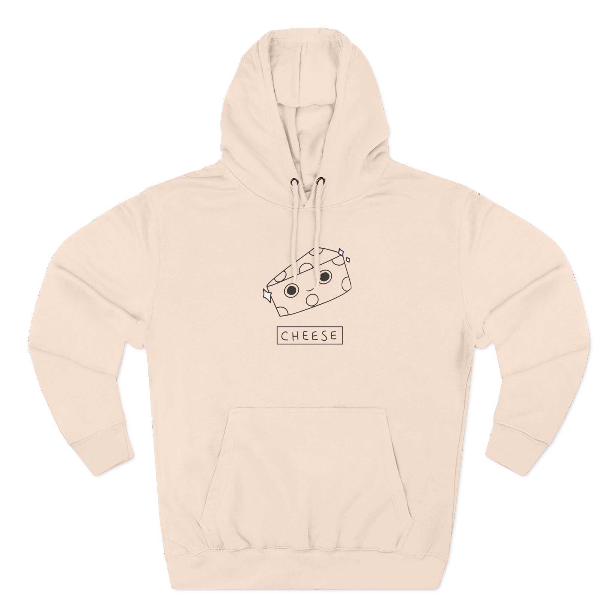 Lilypichu Cheese Three-Panel Fleece Hoodie