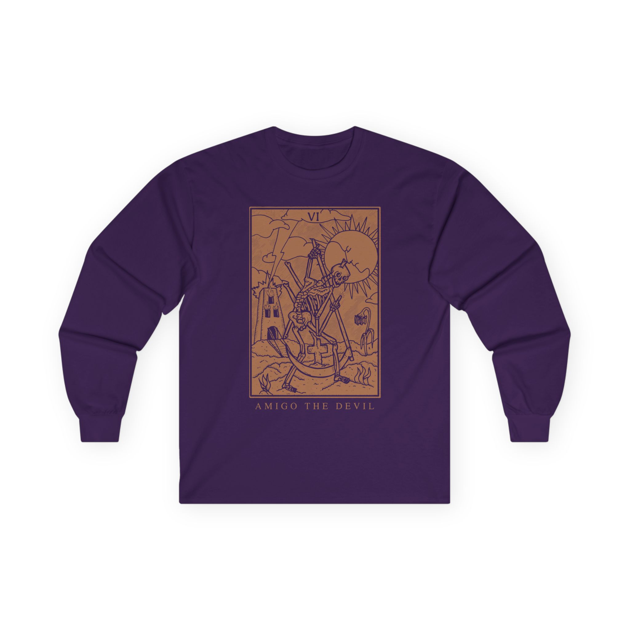 Amigo the Devil Tarot Card Unisex Ultra Cotton Long Sleeve Tee