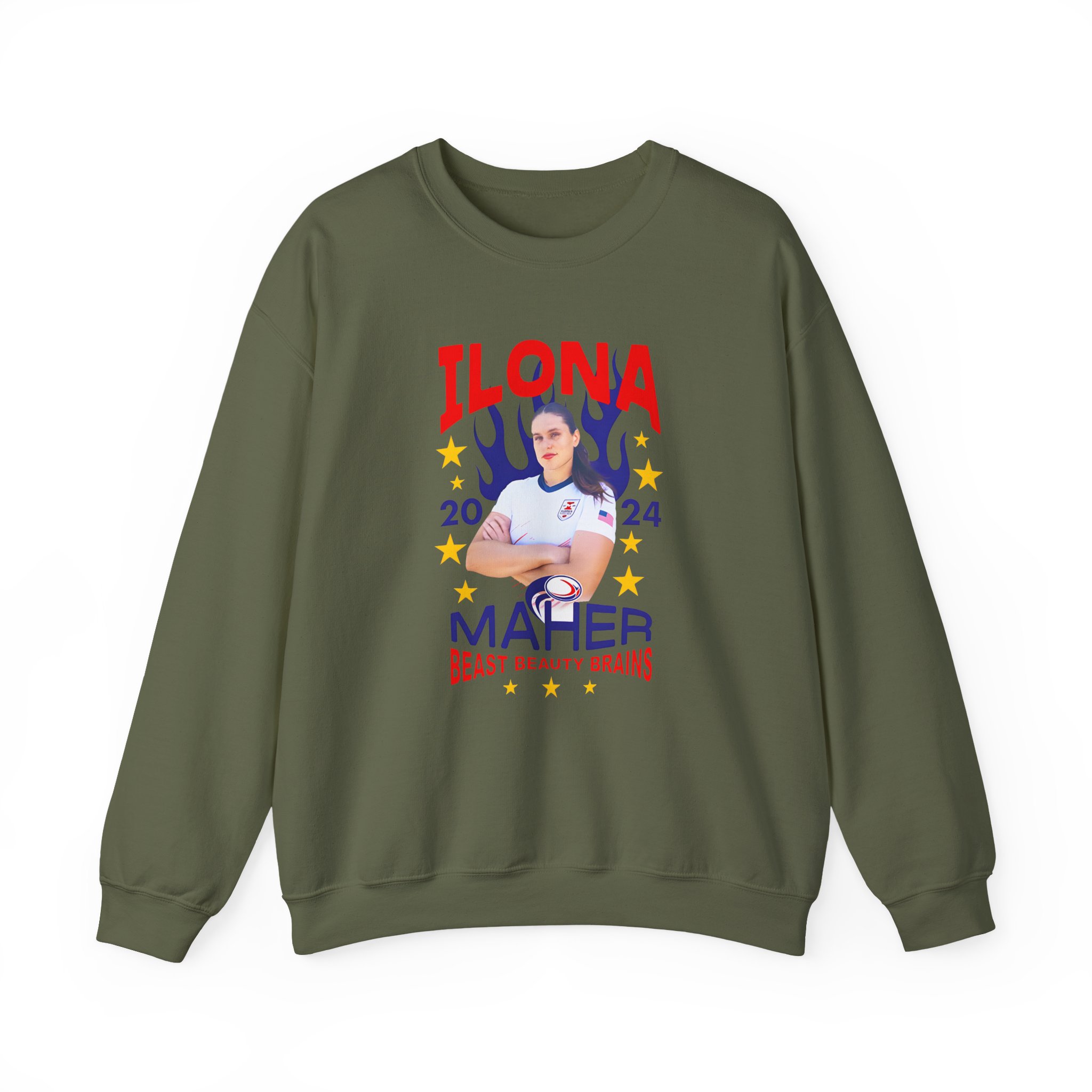 Ilona Maher Spangled Banner Unisex Heavy Blendâ„¢ Crewneck Sweatshirt