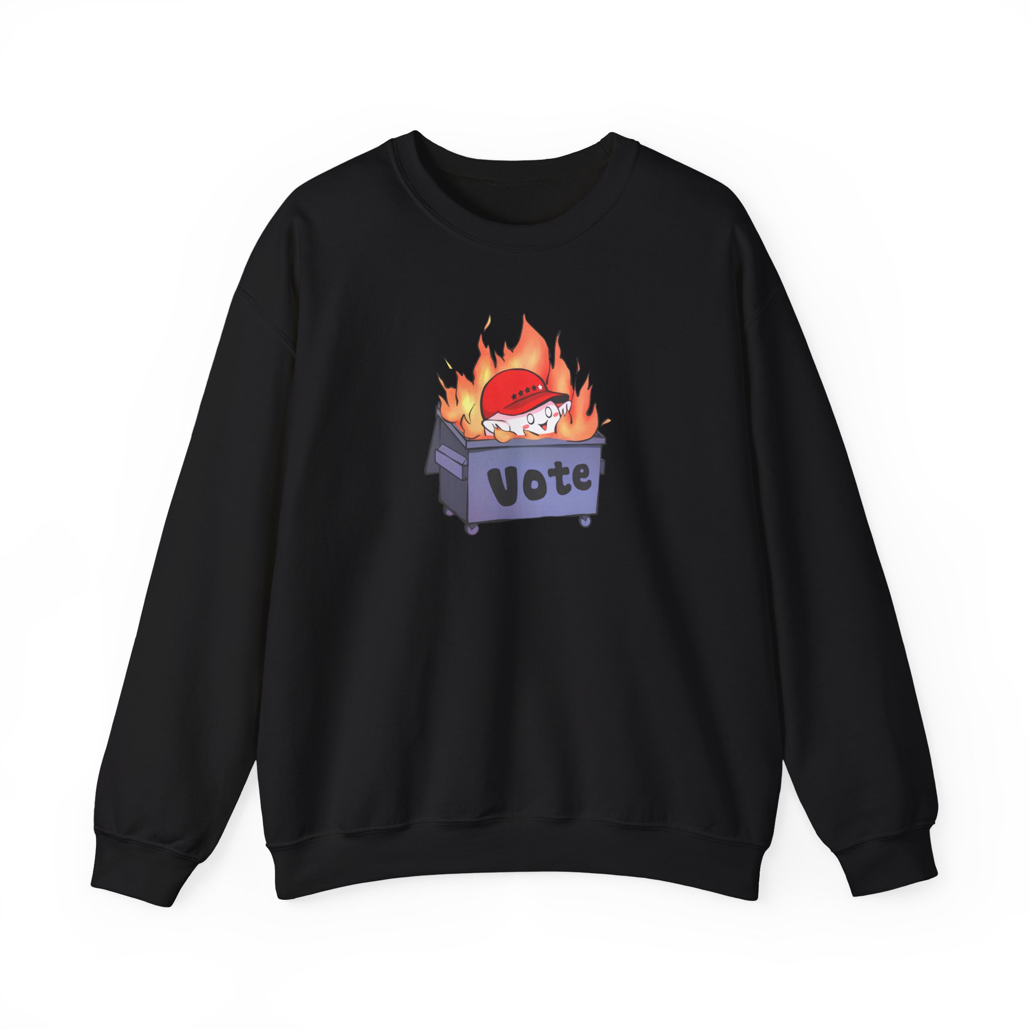 Mister Metokur Dumpster Fire Vote Unisex Heavy Blendâ„¢ Crewneck Sweatshirt