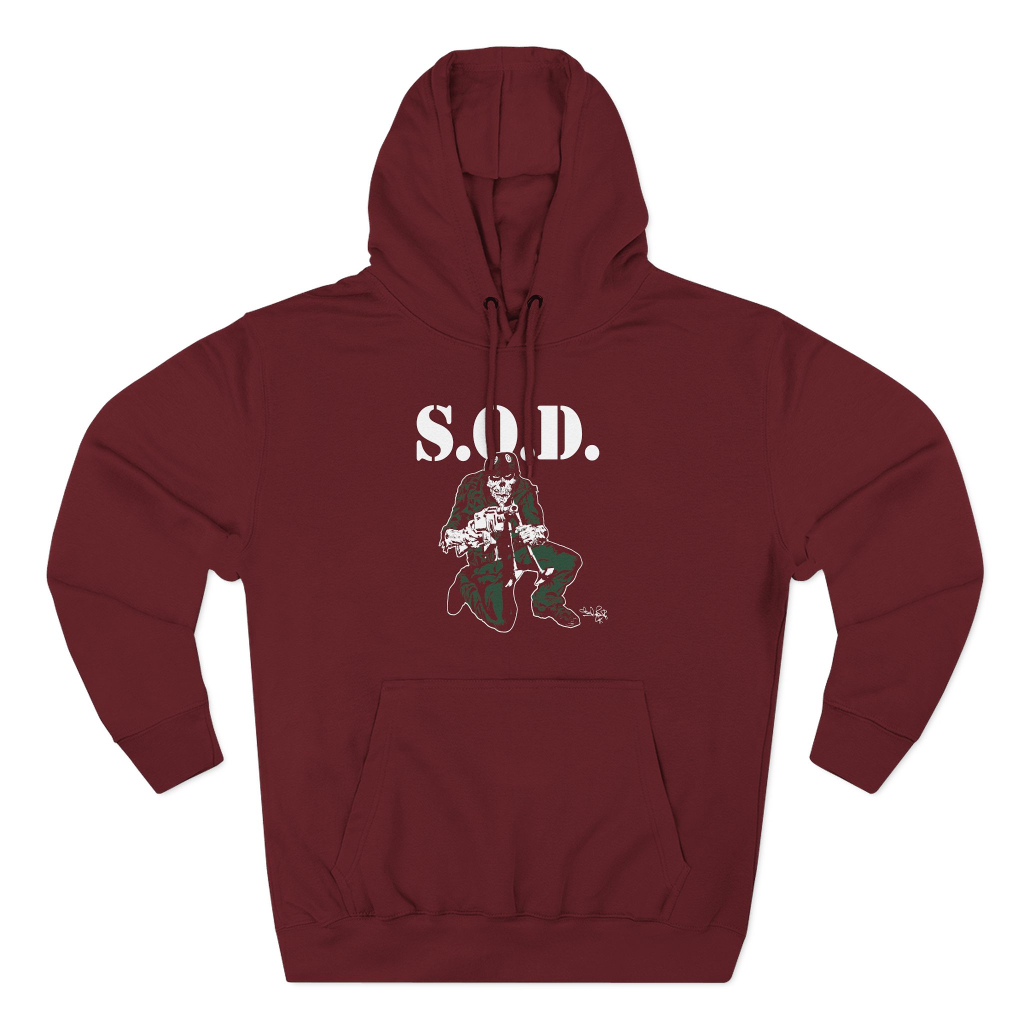 Stormtroopers of Death S.o.d. Schism Tour "85" Speak English or Die Three-Panel Fleece Hoodie