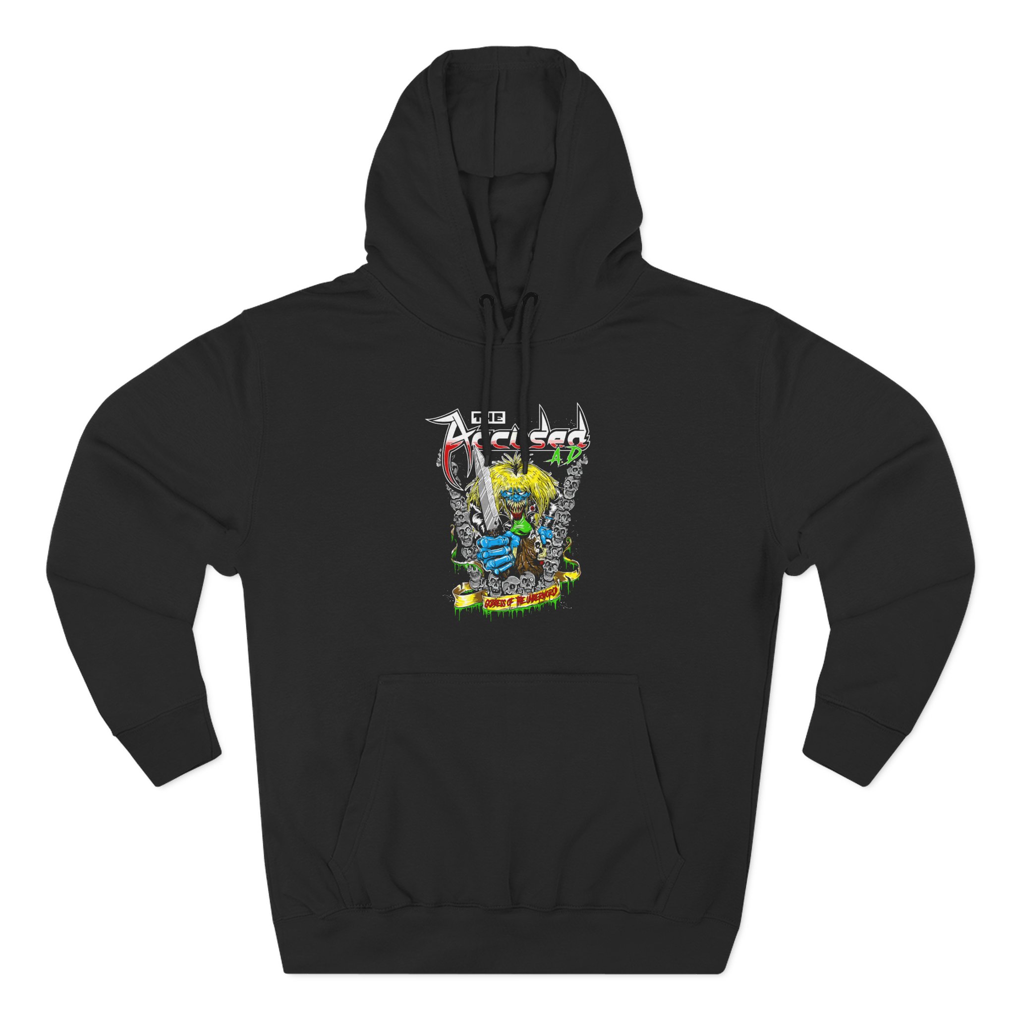 Accused Ad Goddess of the Underworld Three-Panel Fleece Hoodie