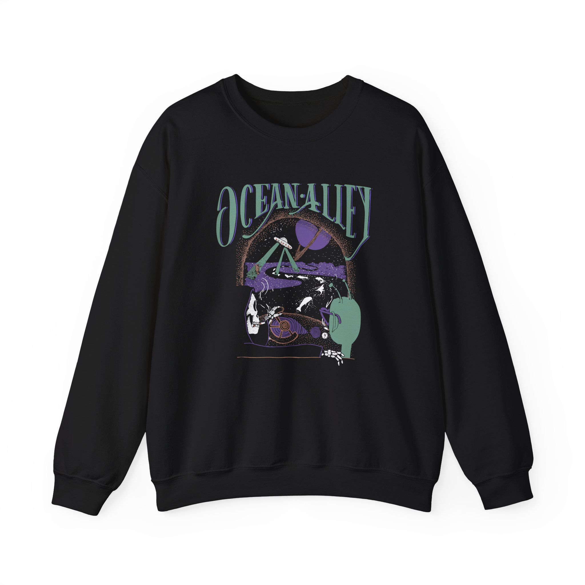 Ocean Alley Alien Unisex Heavy Blendâ„¢ Crewneck Sweatshirt