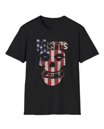 Misfits Stars and Stripes Fiend Skull Unisex Softstyle T-Shirt