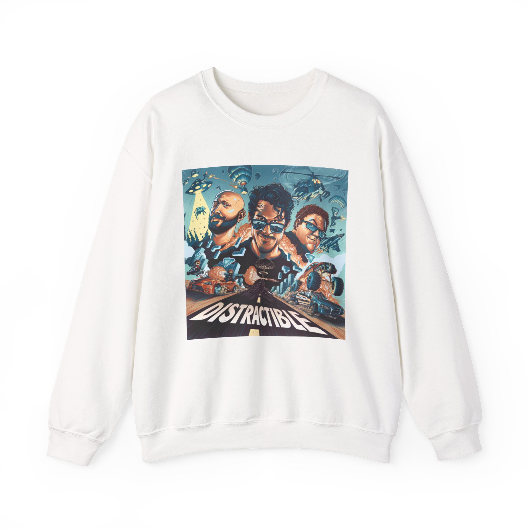 Distractible Unisex Heavy Blendâ„¢ Crewneck Sweatshirt