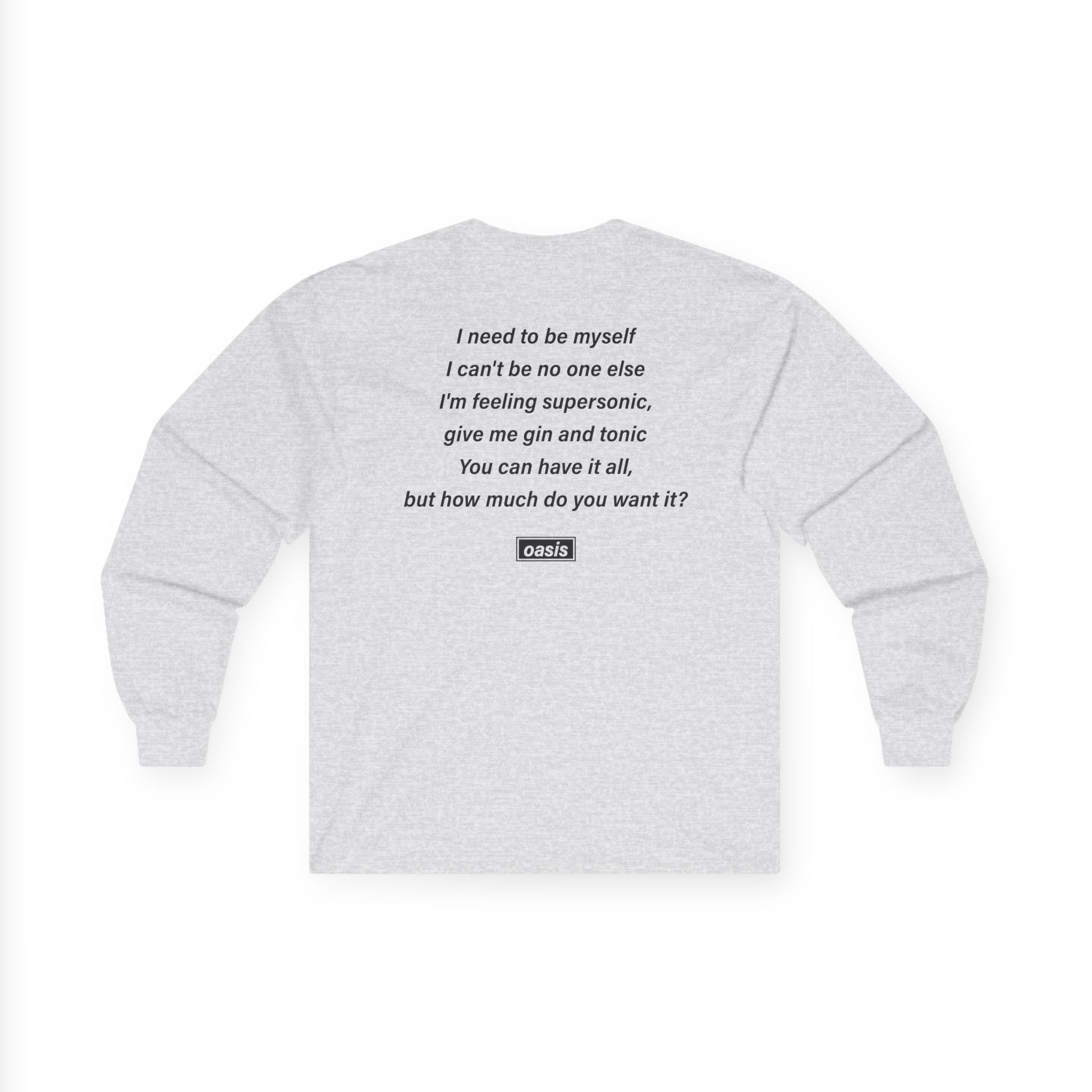 Oasis Supersonic Unisex Ultra Cotton Long Sleeve Tee