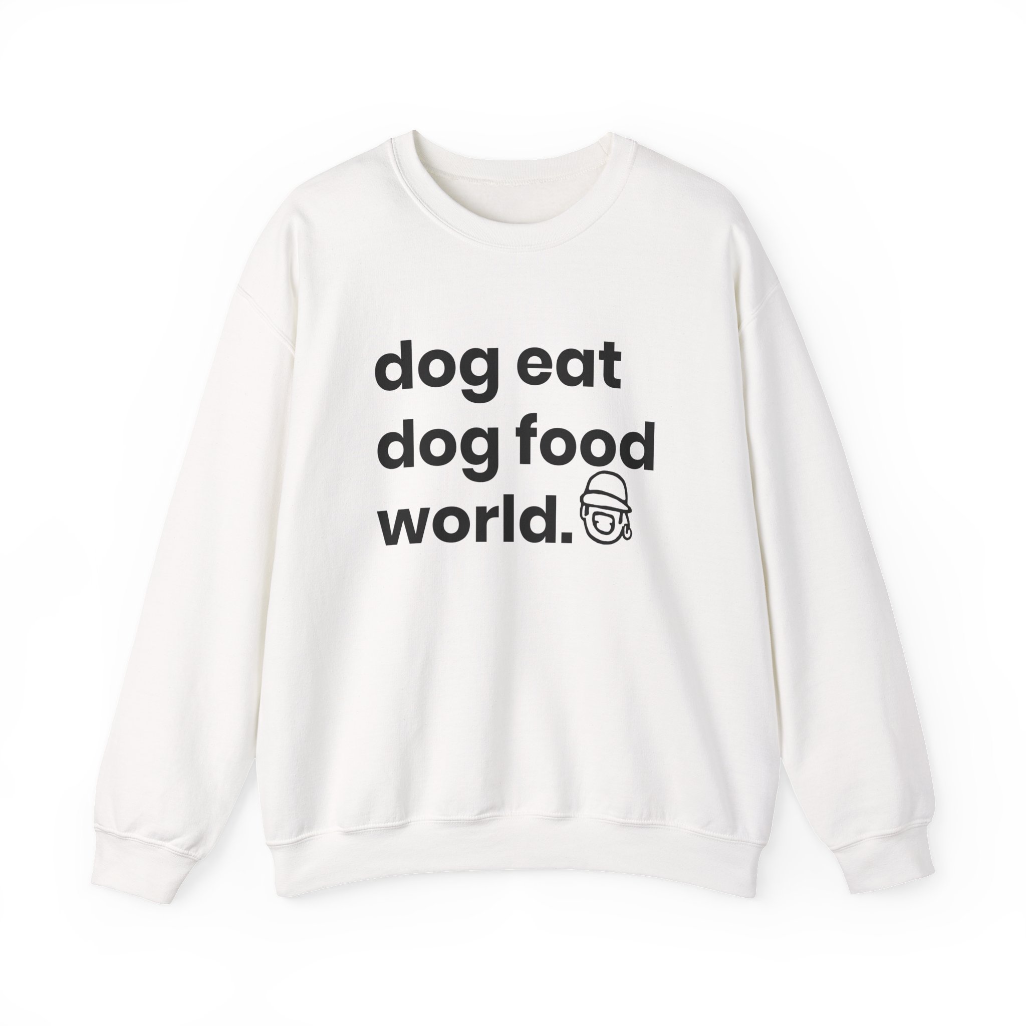 Niko B Dog Eat Dog Food World Unisex Heavy Blend Crewneck Sweatshirt
