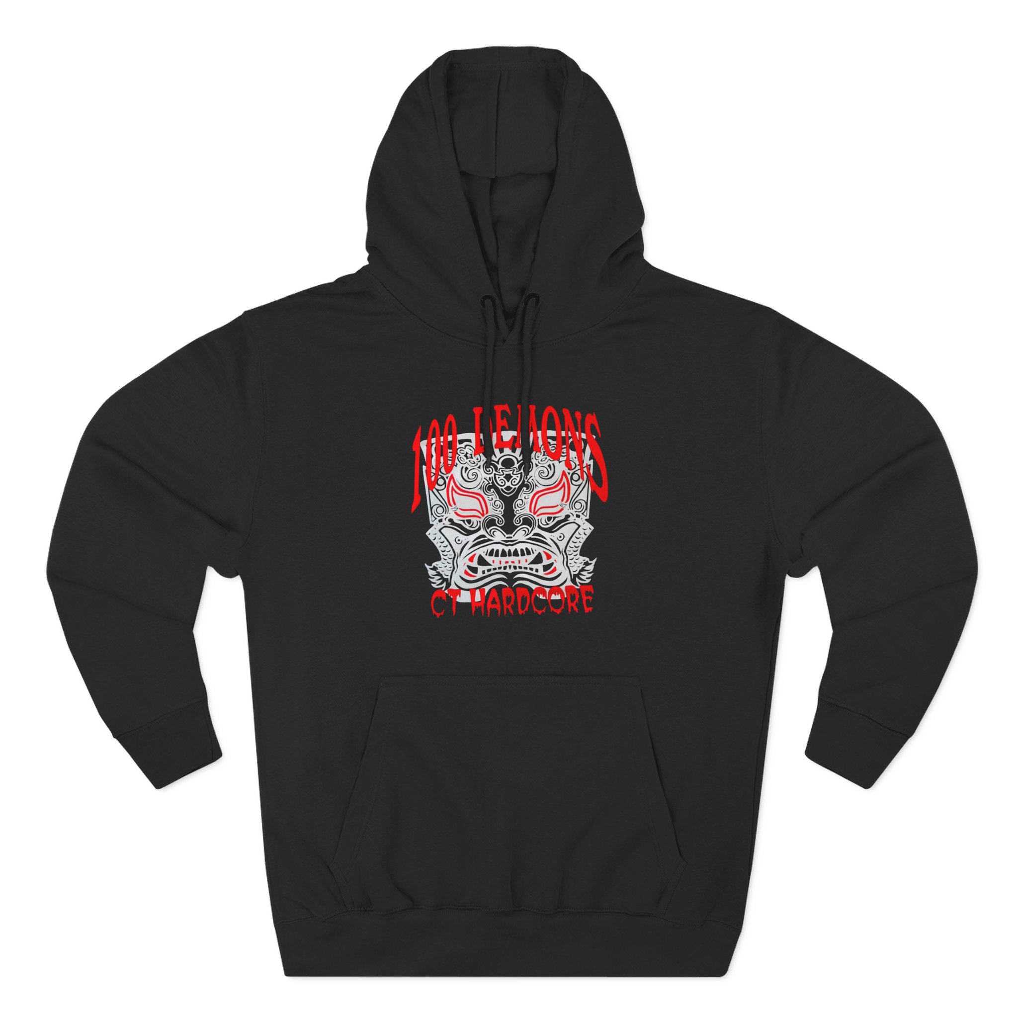 100 Demons 1998 demo Three-Panel Fleece Hoodie