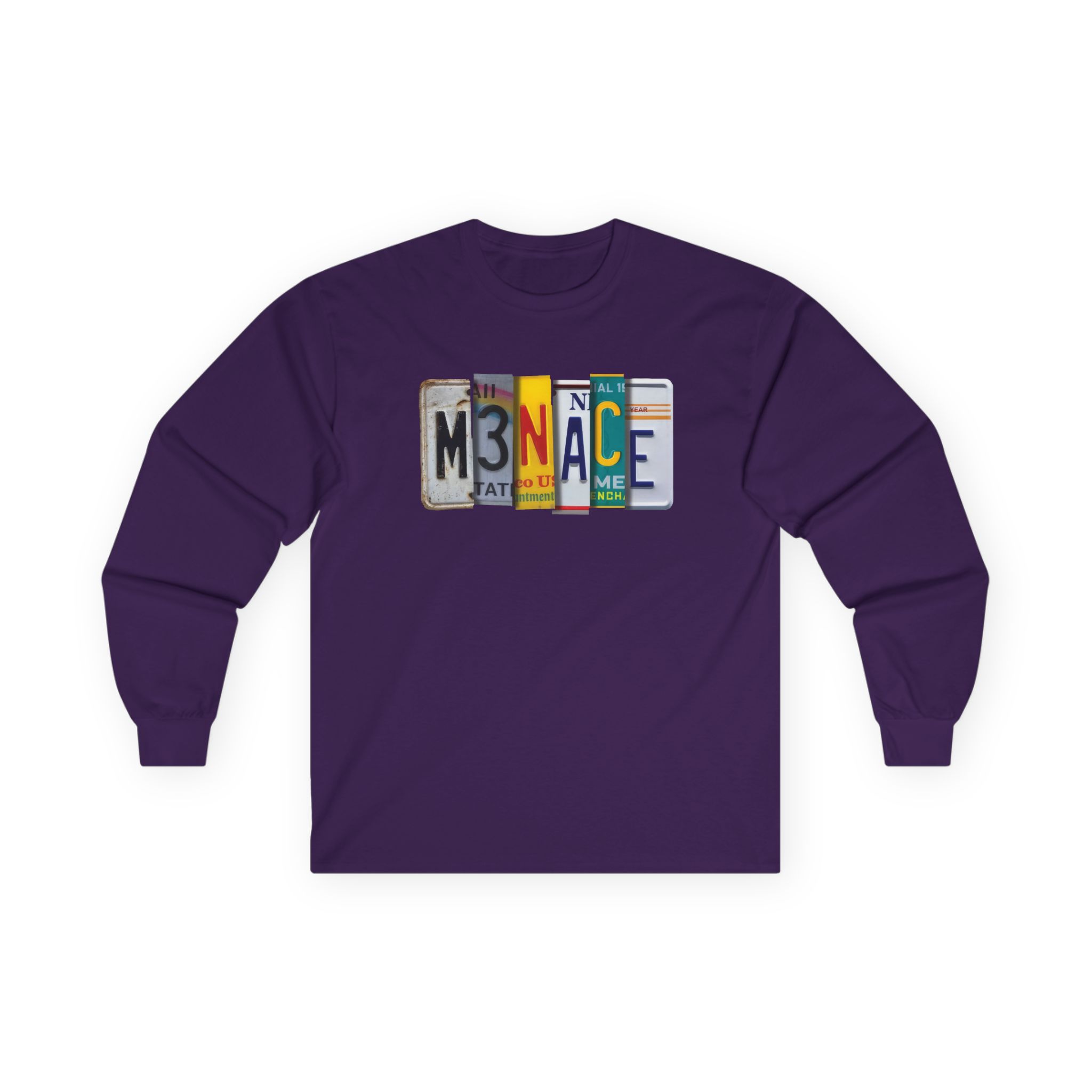 Kanel Joseph Menace License Plate Unisex Ultra Cotton Long Sleeve Tee