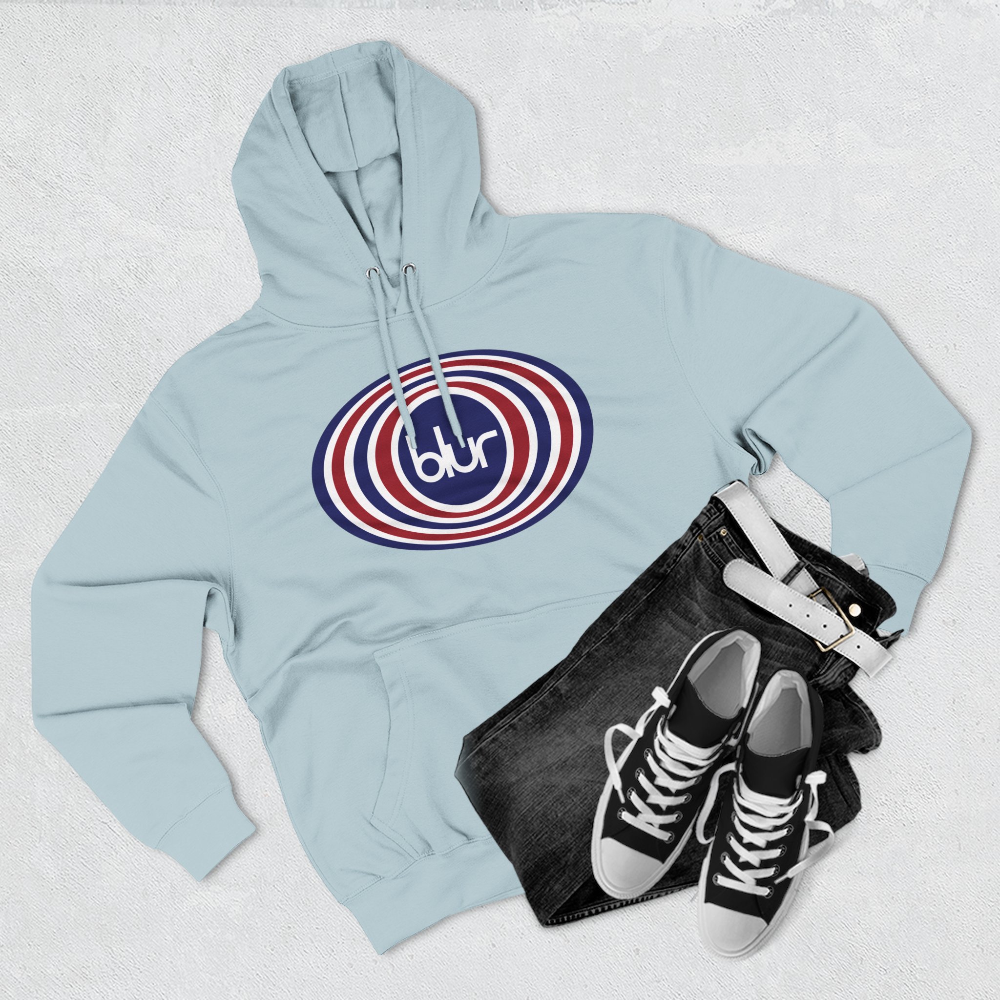 Blur Three-Panel Fleece Hoodie