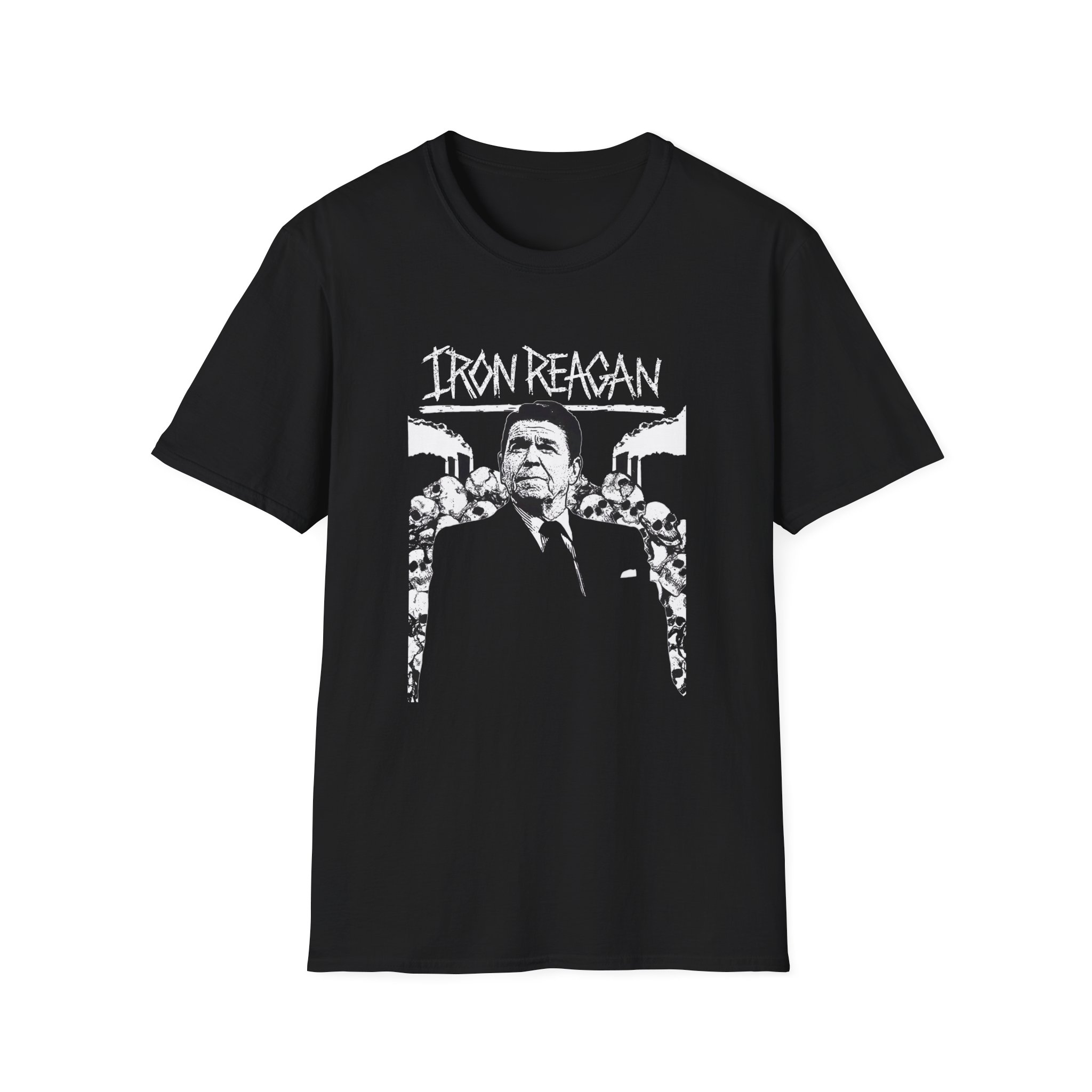 Iron Reagan Ronnie Backdrop Unisex Softstyle T-Shirt