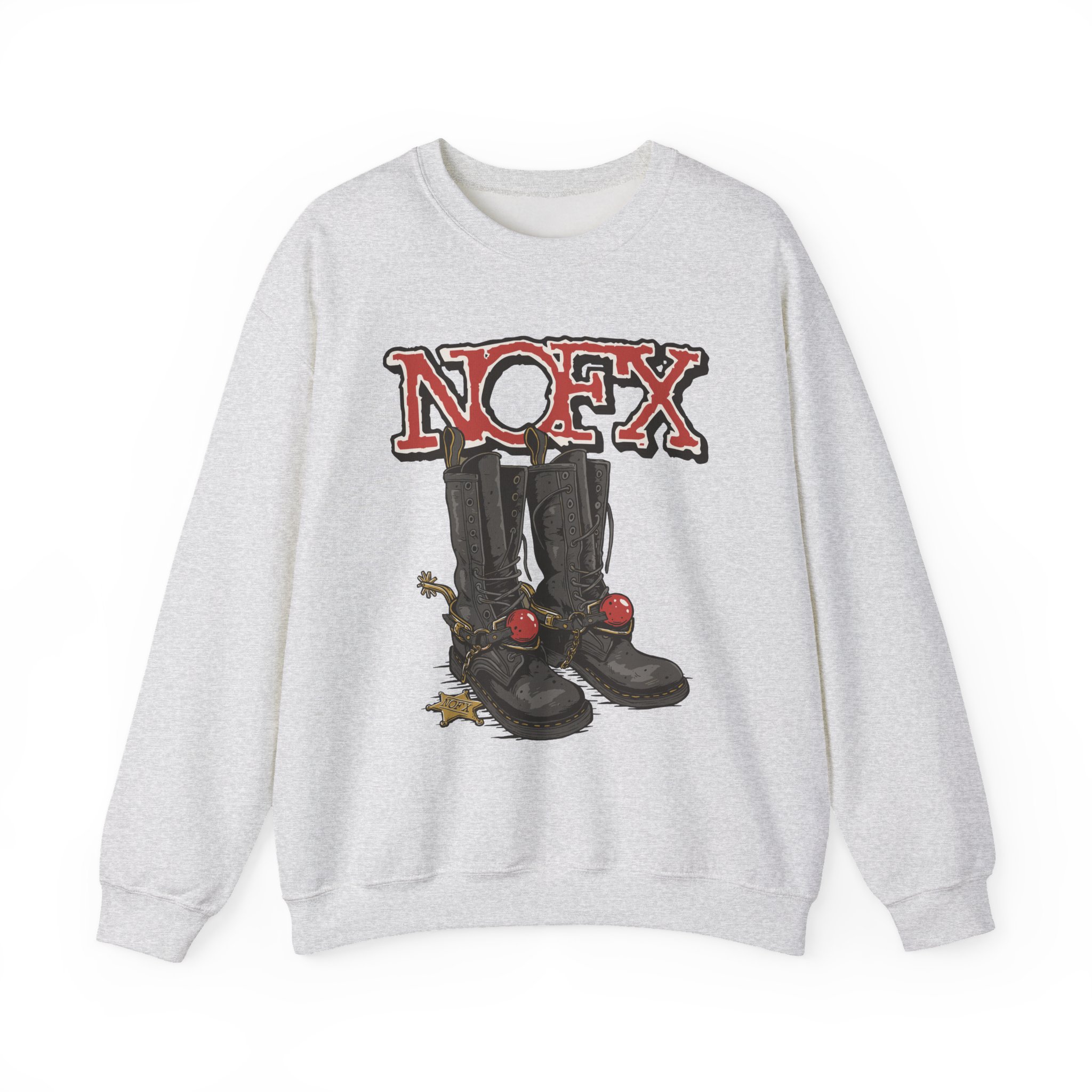 Nofx Boots Unisex Heavy Blendâ„¢ Crewneck Sweatshirt
