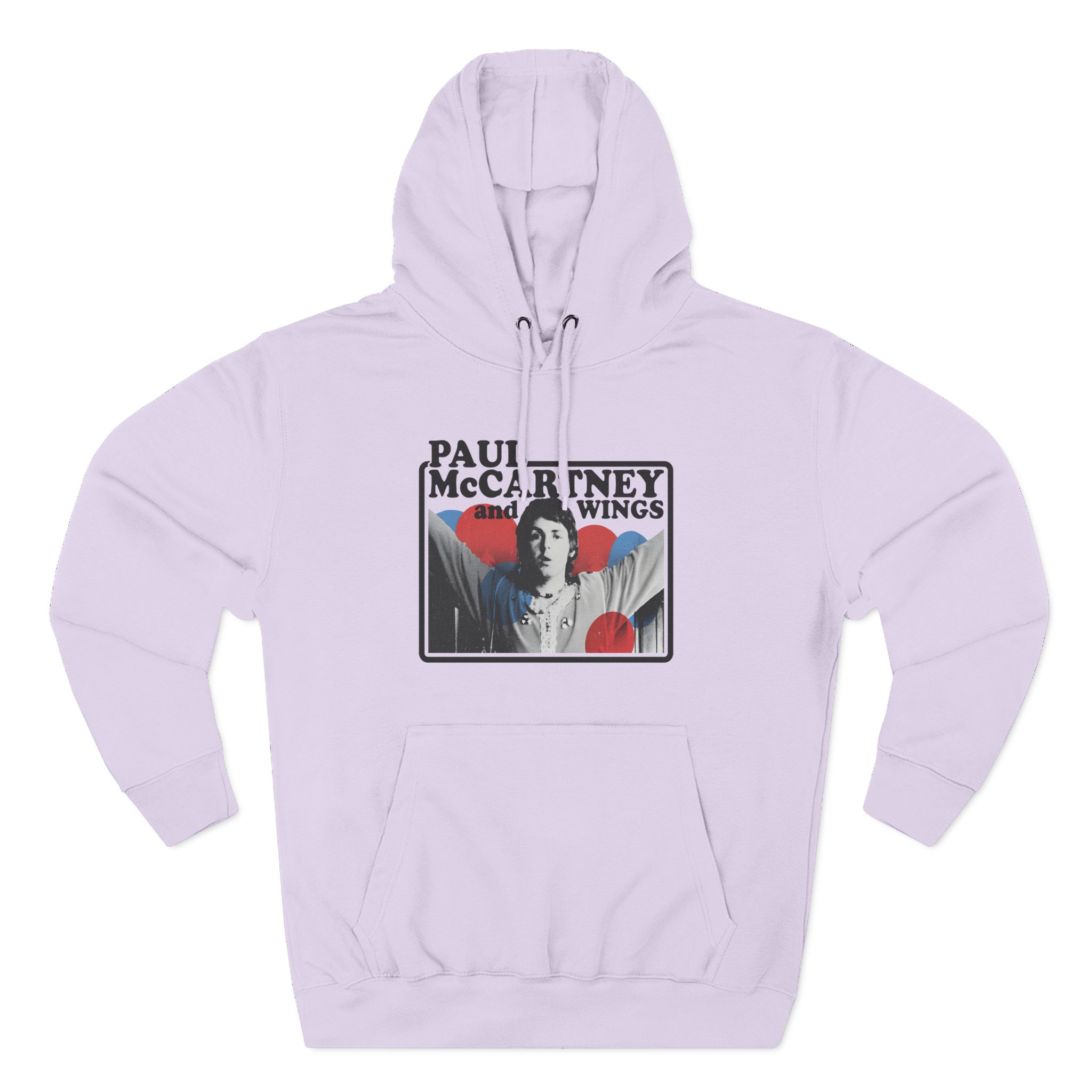 Wings Red Rose Three-Panel Fleece Hoodie