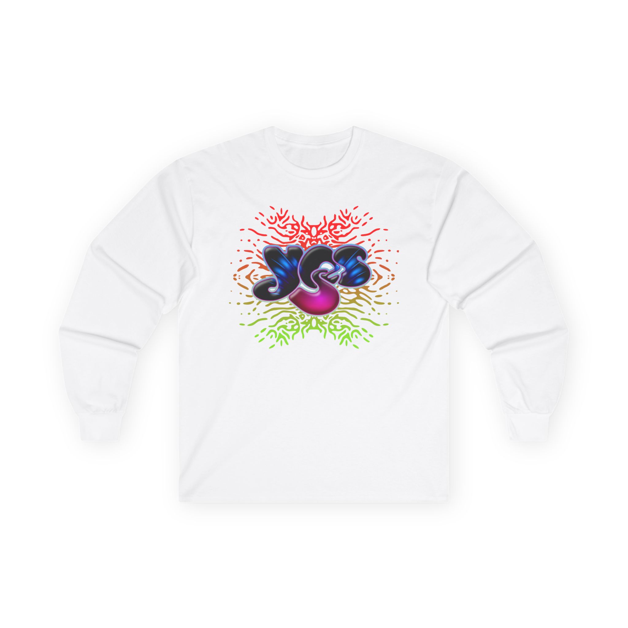 Yes Rainbow Abstract Logo Unisex Ultra Cotton Long Sleeve Tee