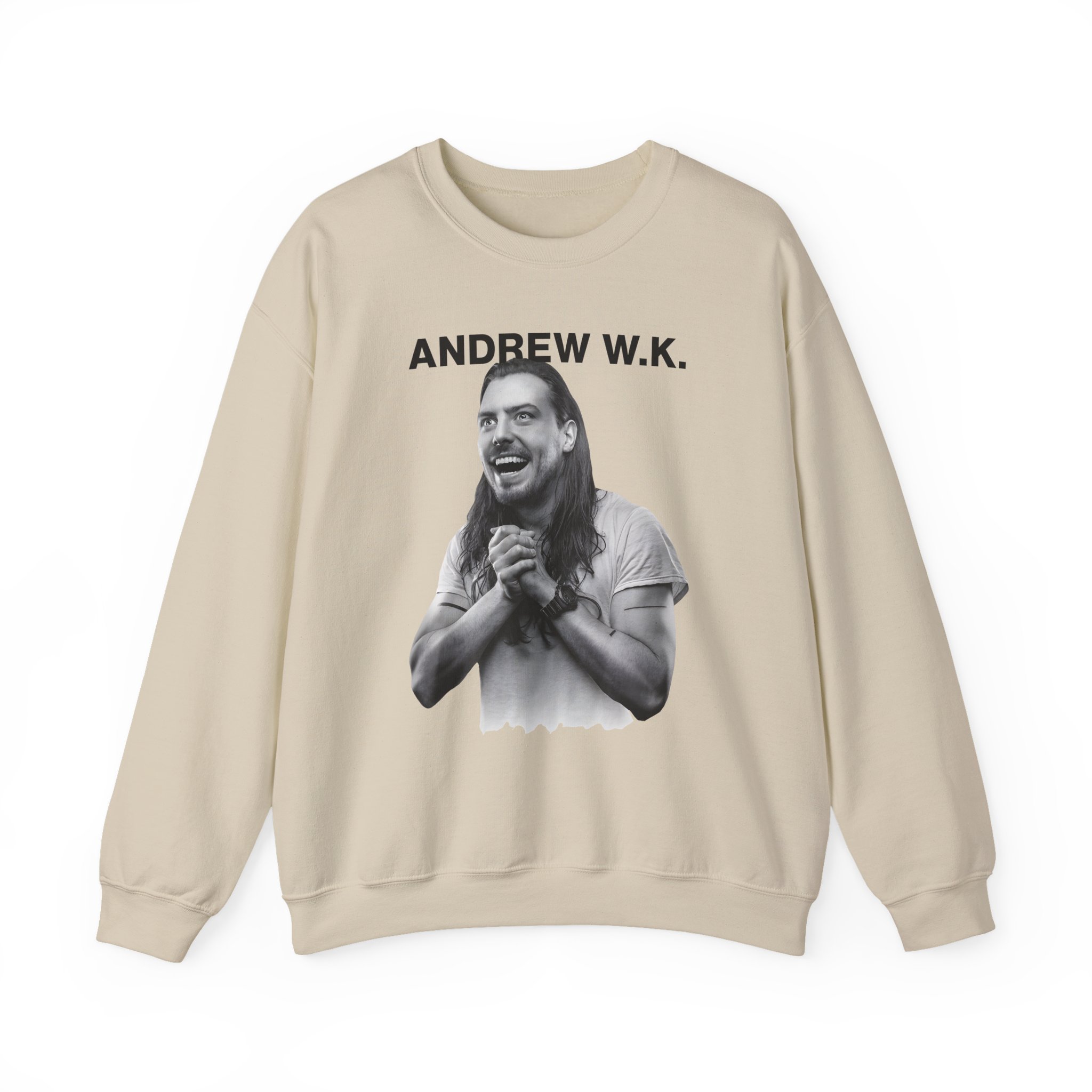 Andrew Wk Happy Unisex Heavy Blendâ„¢ Crewneck Sweatshirt