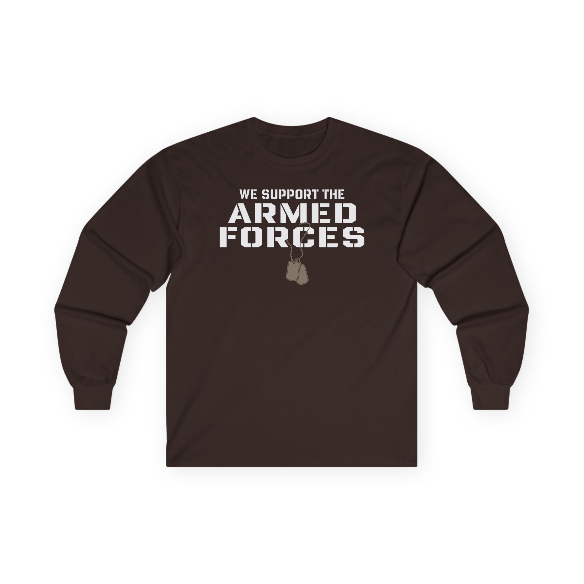 Valuetainment We Support the Armed Forces Unisex Ultra Cotton Long Sleeve Tee