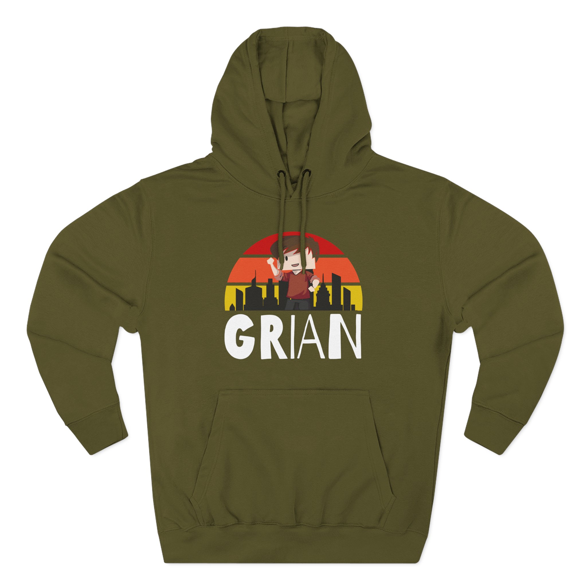 Grian Three-Panel Fleece Hoodie