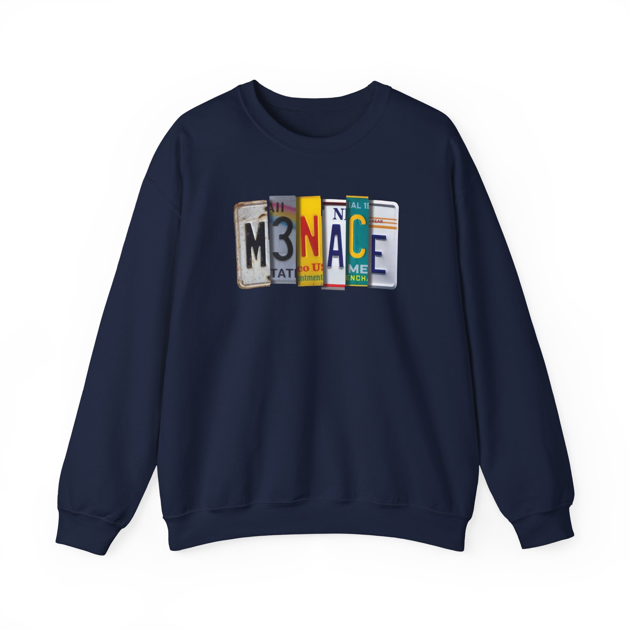 Kanel Joseph Menace License Plate Unisex Heavy Blendâ„¢ Crewneck Sweatshirt