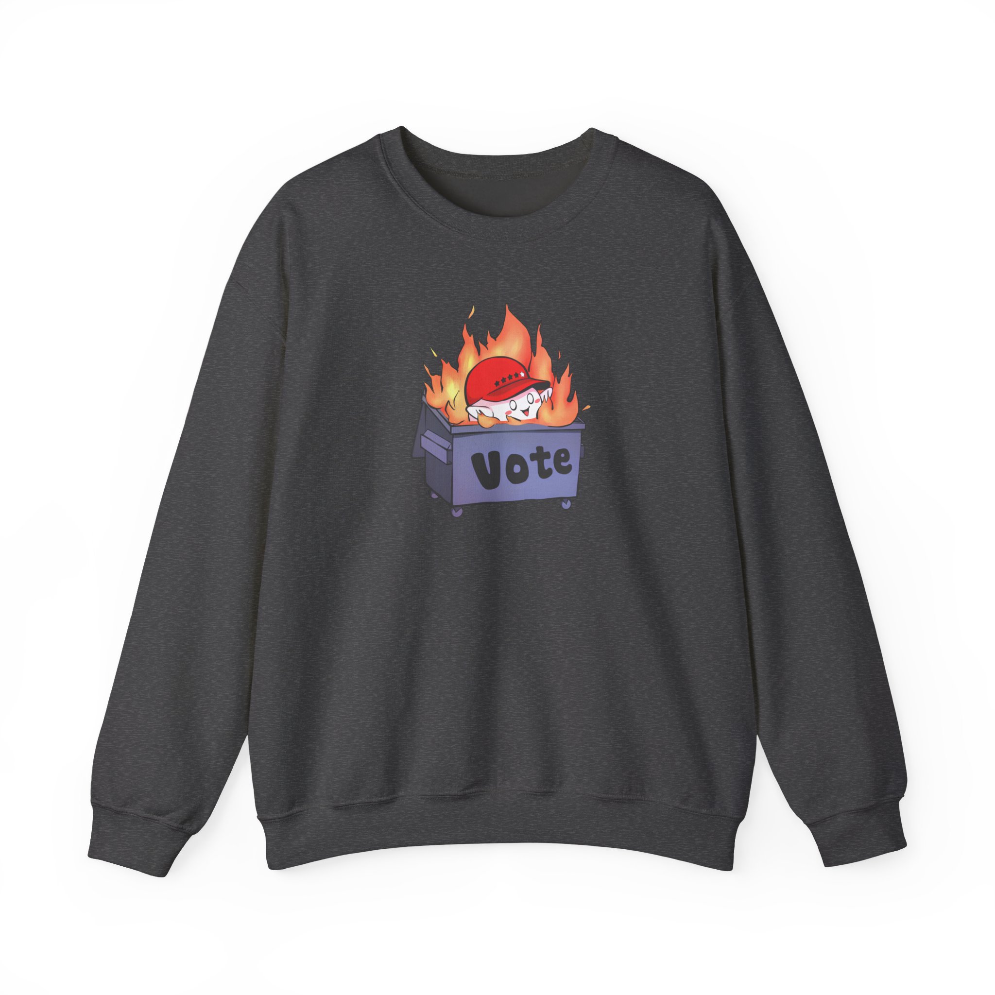 Mister Metokur Dumpster Fire Vote Unisex Heavy Blendâ„¢ Crewneck Sweatshirt