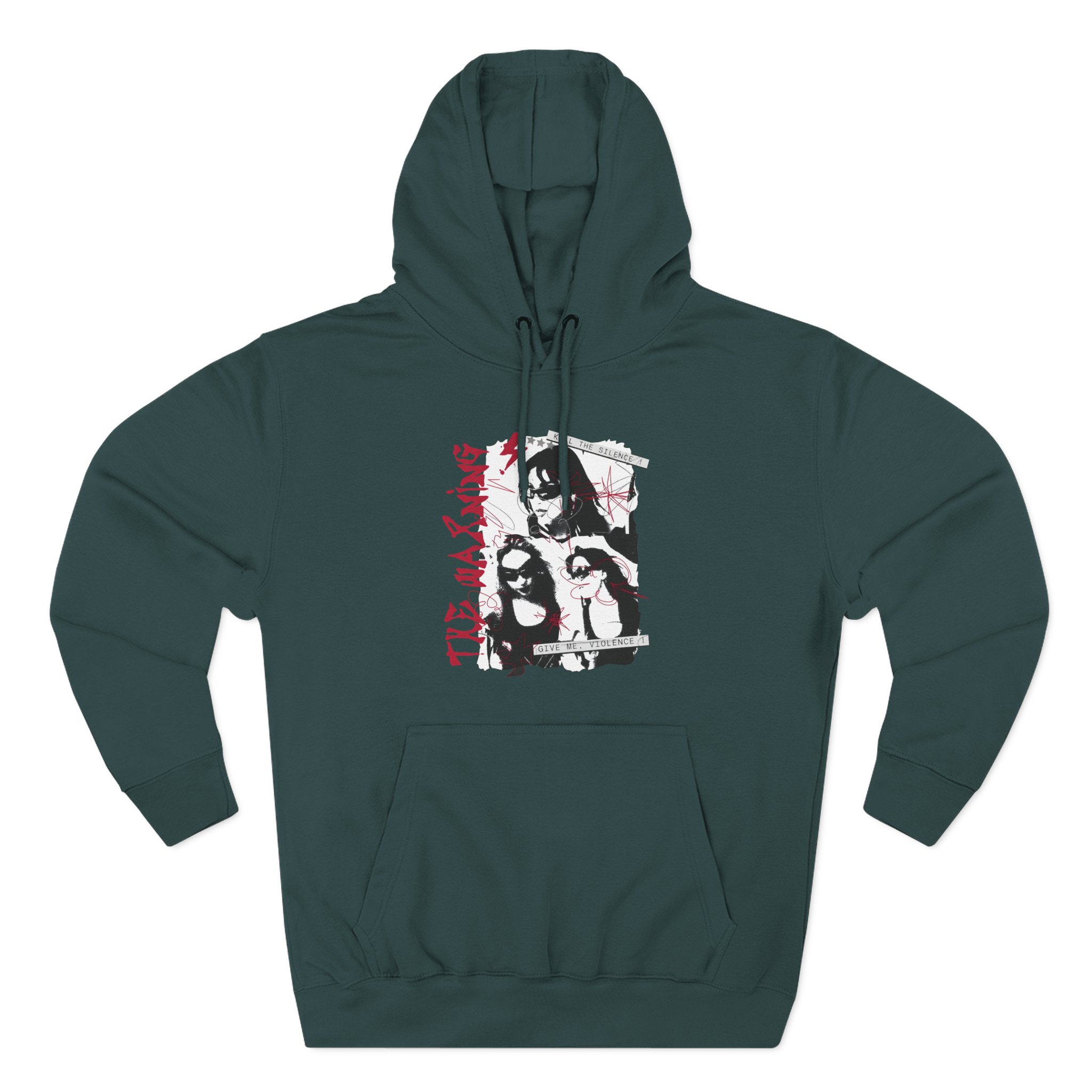 The Warning Silence Three-Panel Fleece Hoodie