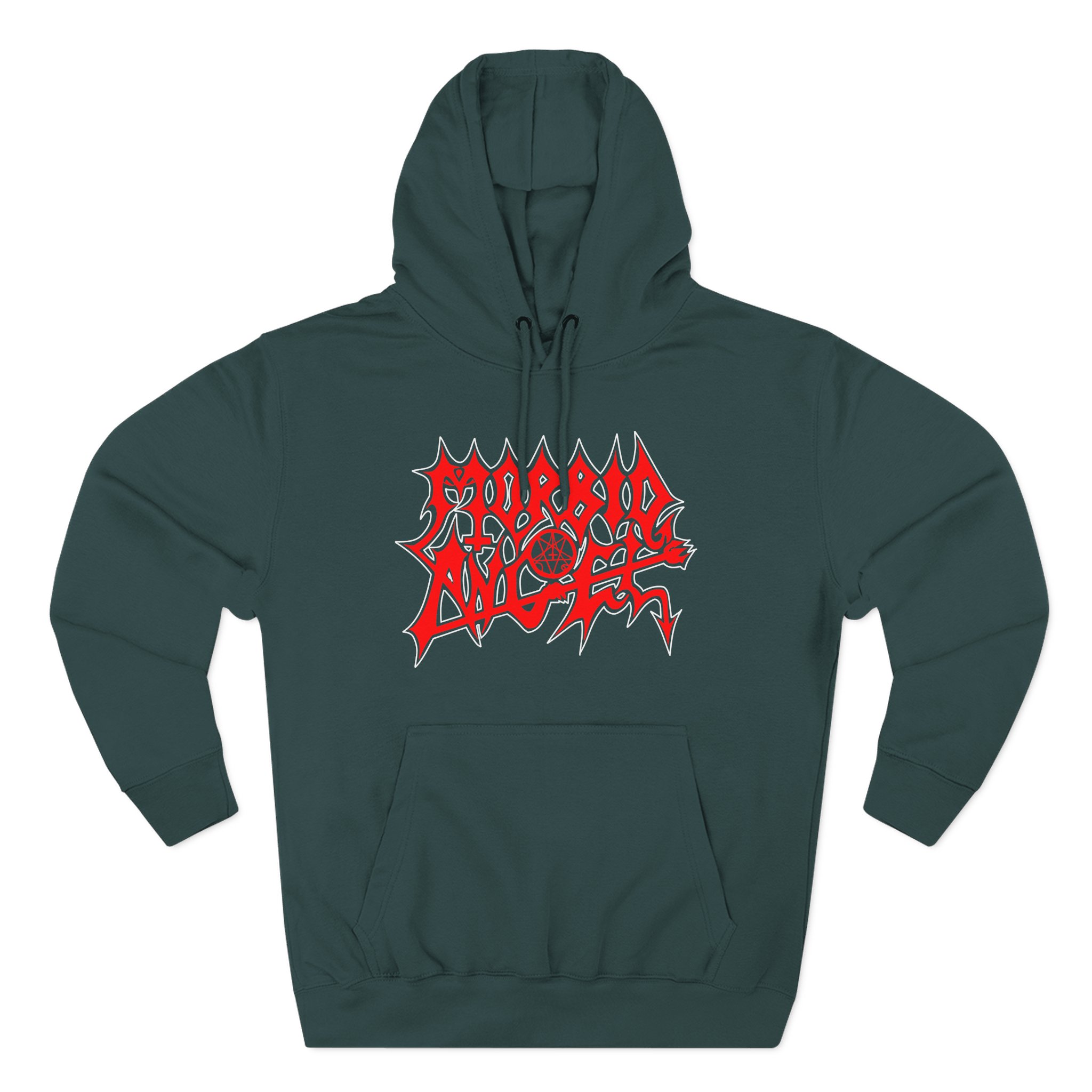 Morbid Angel Red Logo Three-Panel Fleece Hoodie
