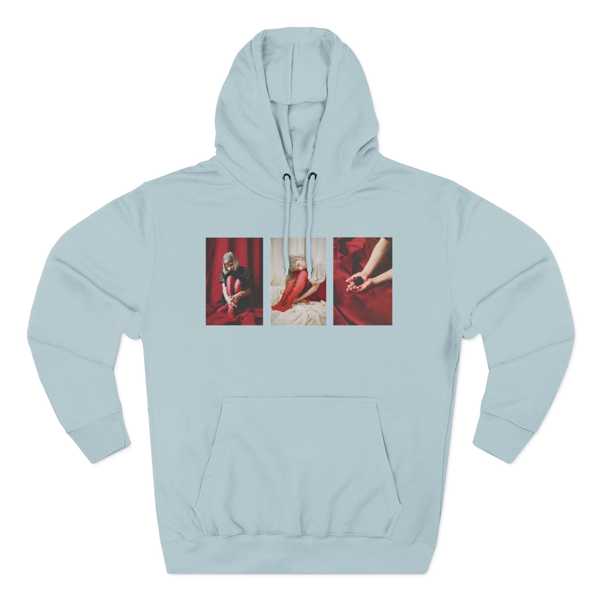 Aurora Triptich Album Art Ecru Three-Panel Fleece Hoodie