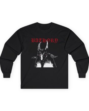 Bathory Goat Red Logo Unisex Ultra Cotton Long Sleeve Tee