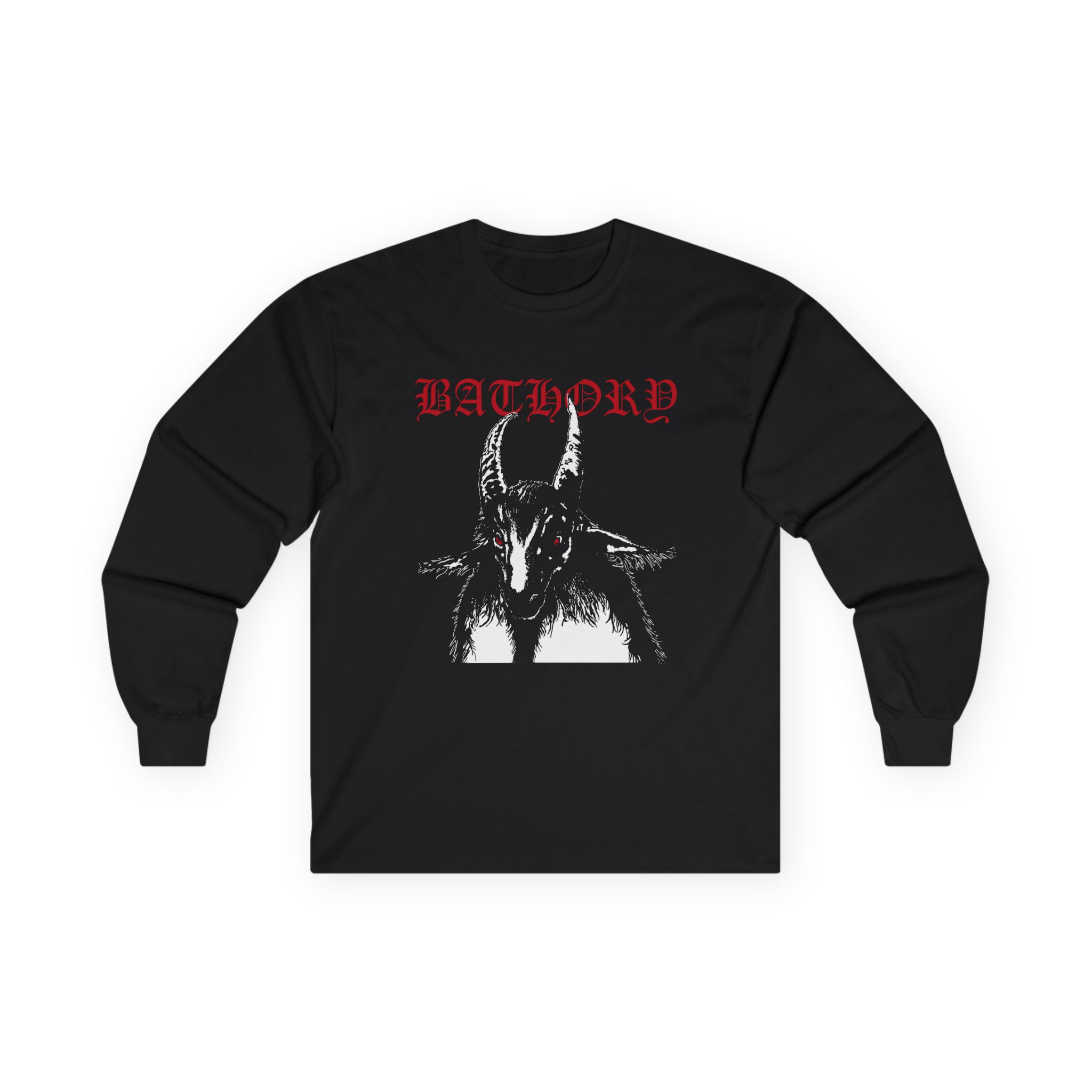 Bathory Goat Red Logo Unisex Ultra Cotton Long Sleeve Tee