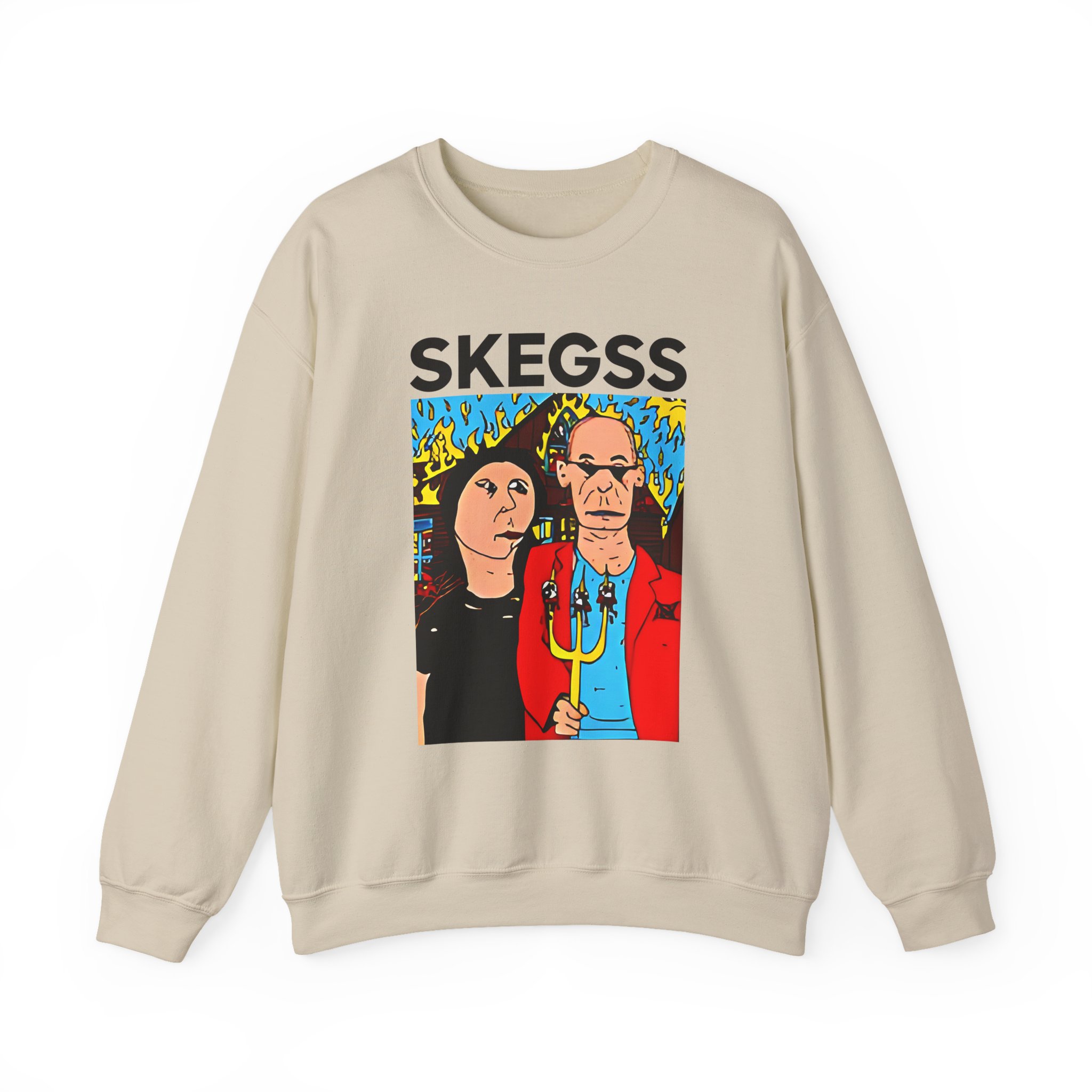 Skegss Gothic America Unisex Heavy Blendâ„¢ Crewneck Sweatshirt