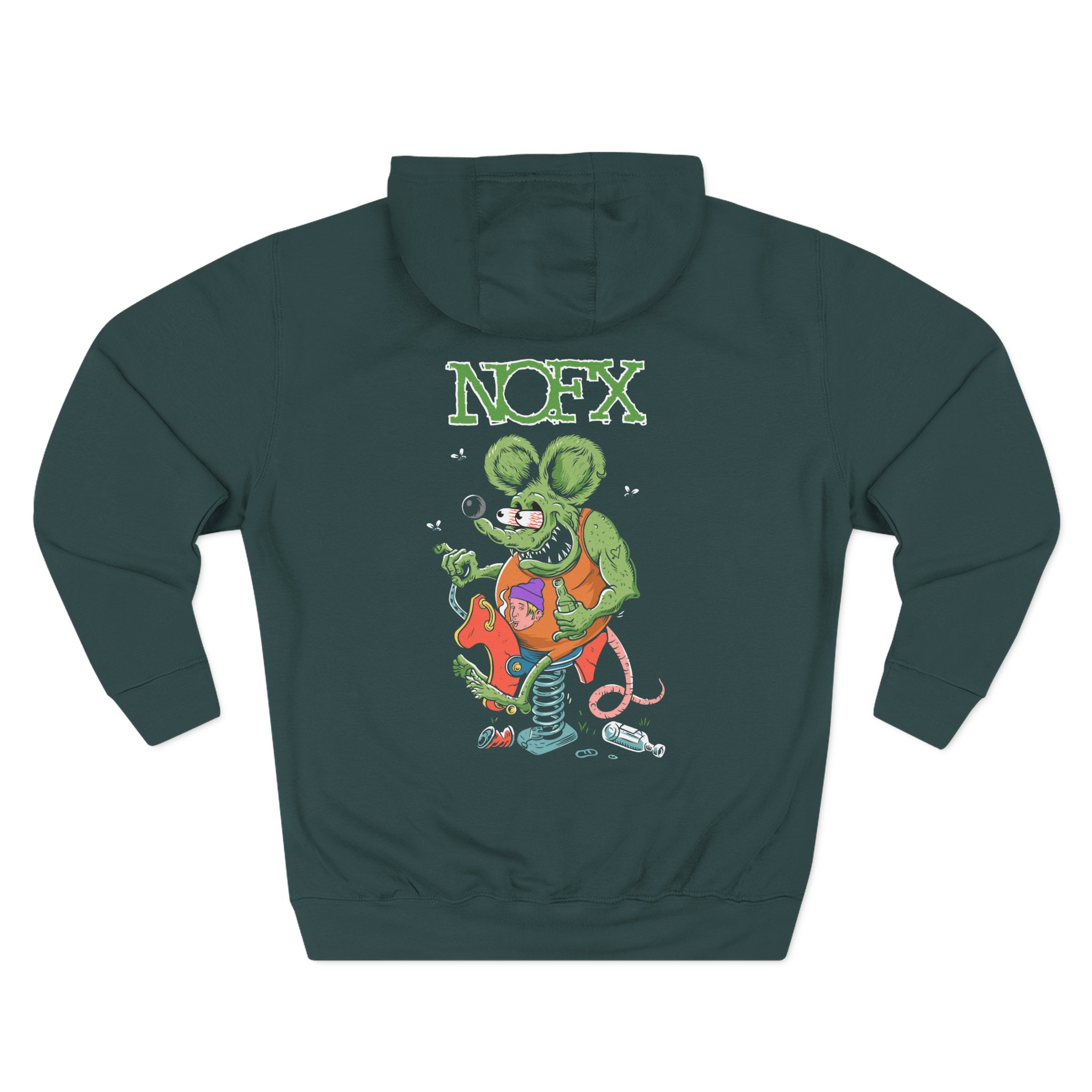 Nofx Rat Fink Three-Panel Fleece Hoodie