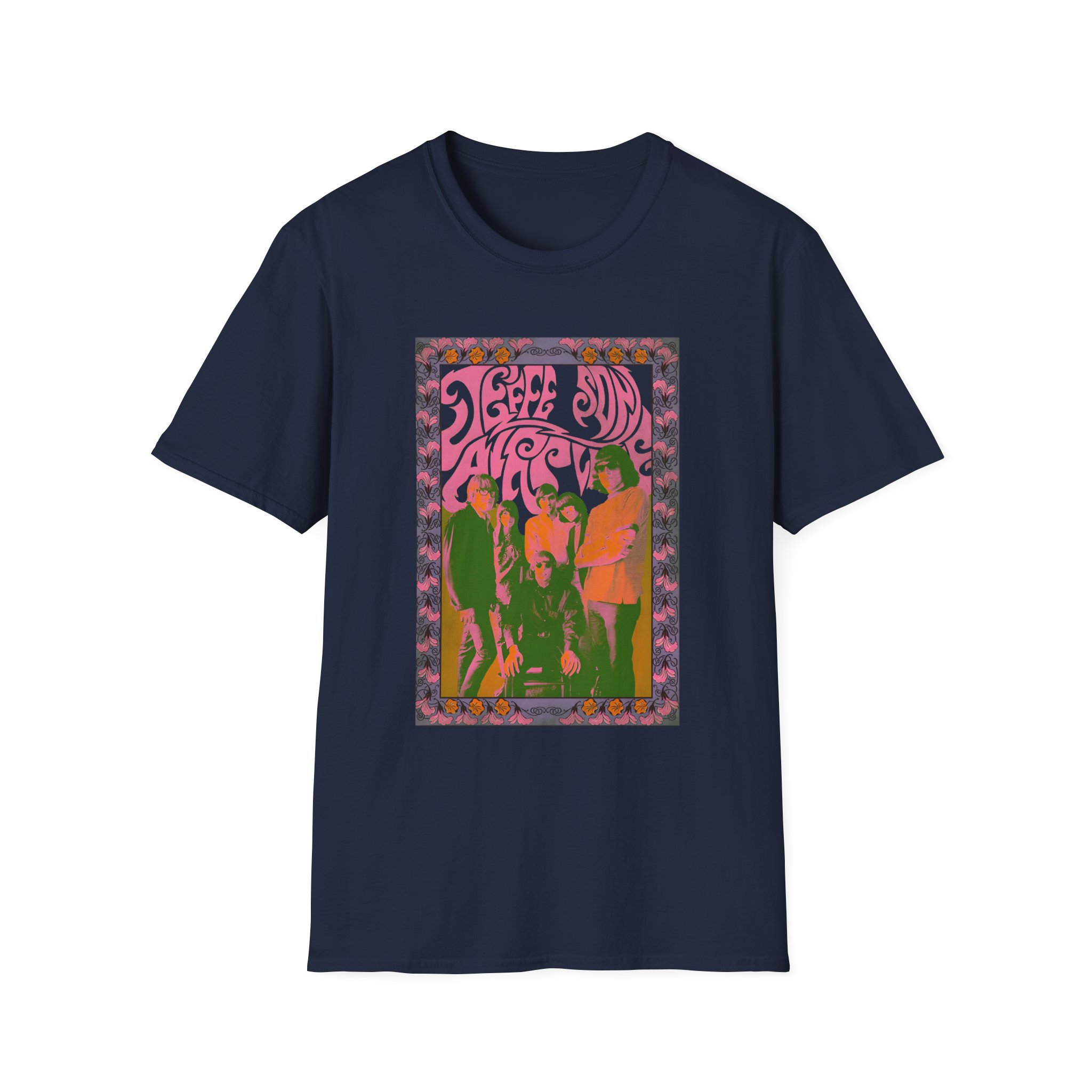 Jefferson Airplane Psychedelic Band Photo Unisex Softstyle T-Shirt