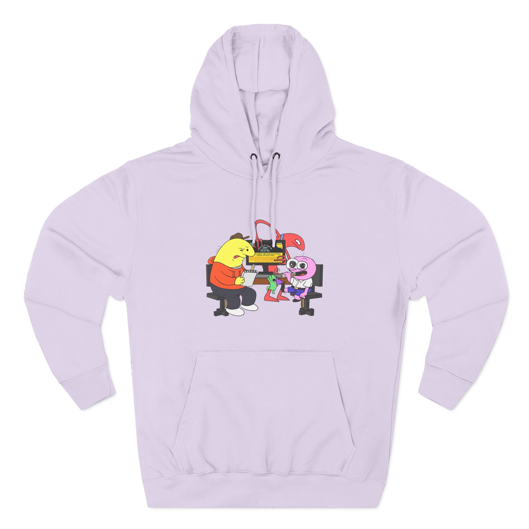 Smiling Friends Three-panel Fleece Hoodie