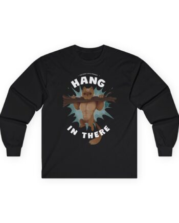 Grian Hang in There Permit Office Cat Unisex Ultra Cotton Long Sleeve Tee