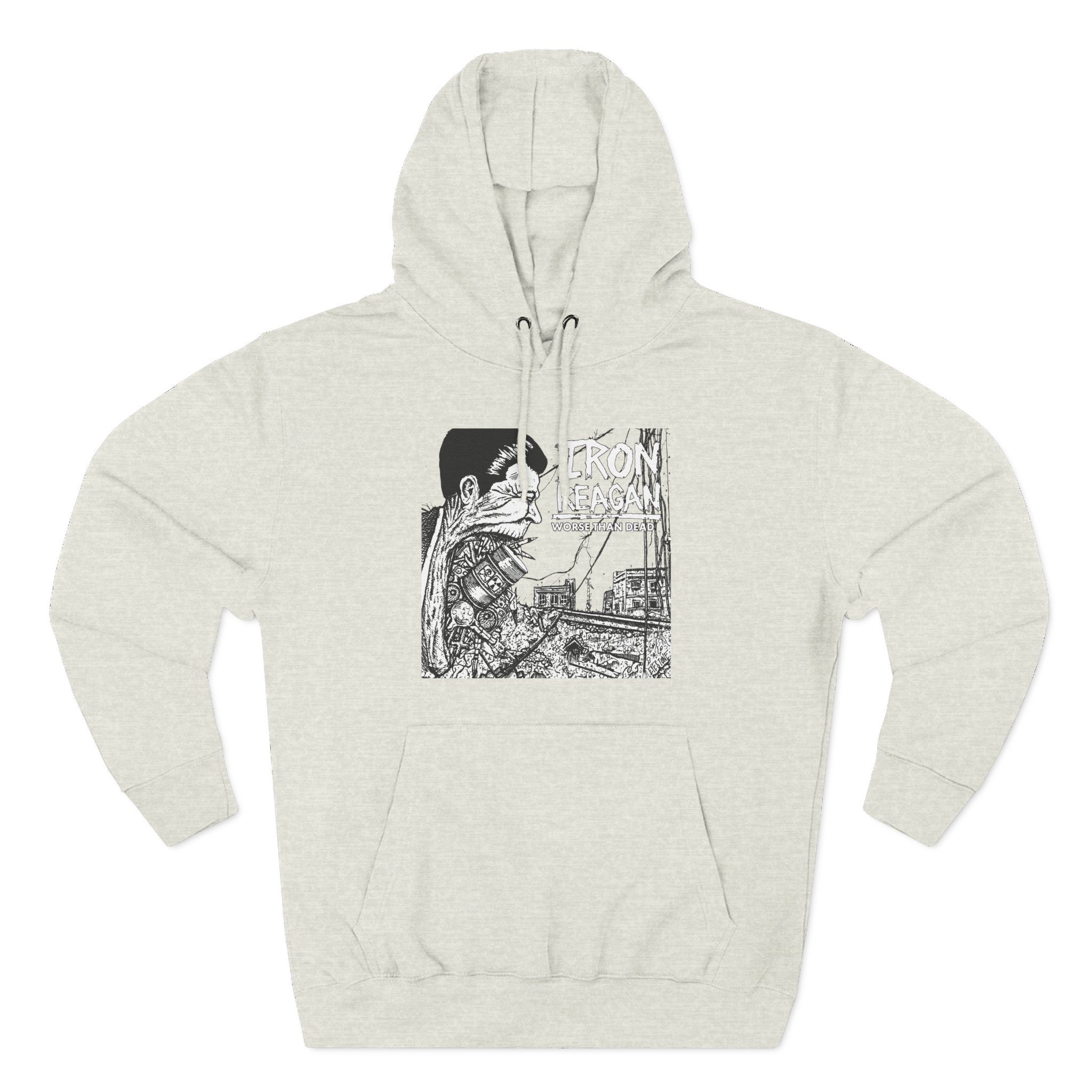 Iron Reagan Worse Than Dead Three-Panel Fleece Hoodie