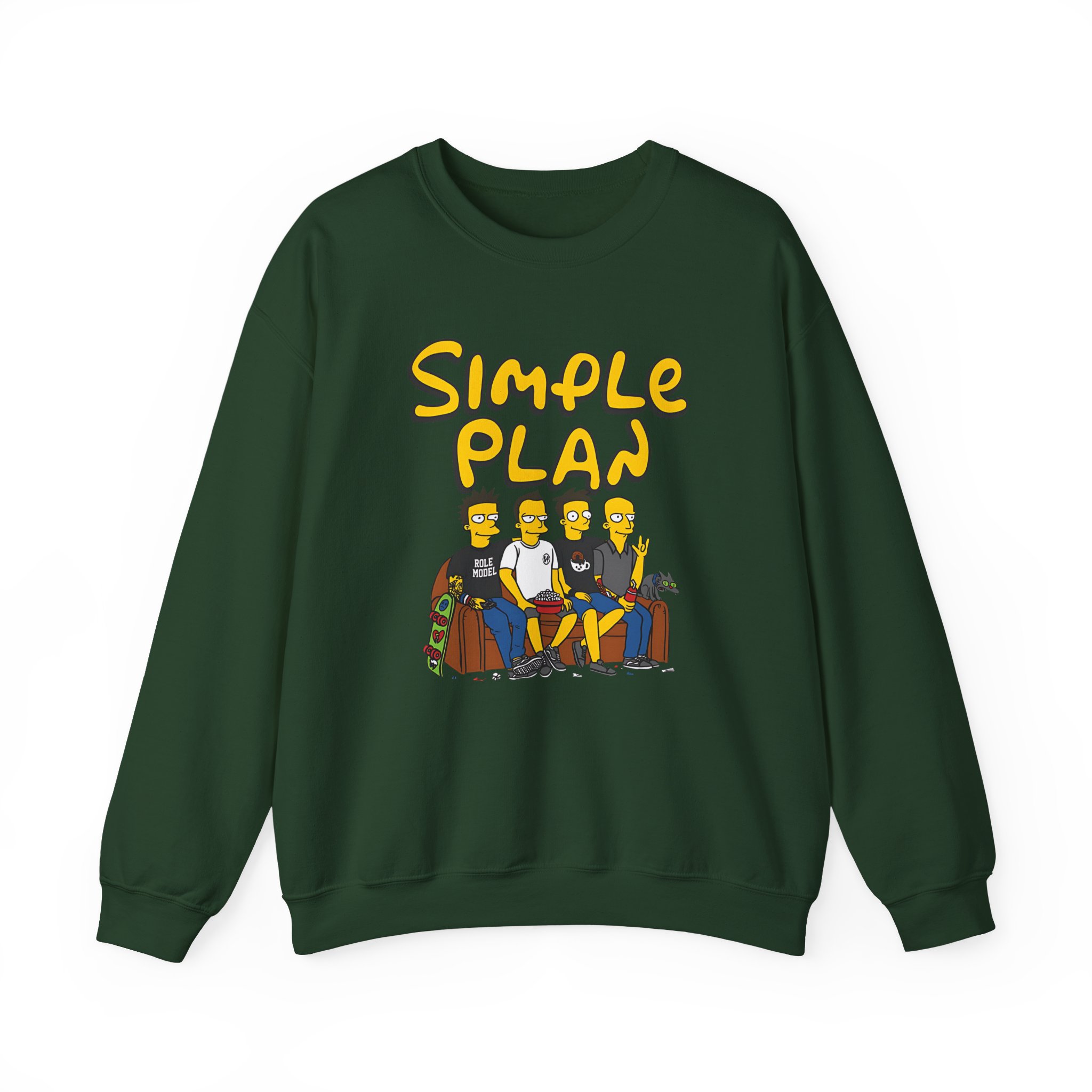 Simple Plan Band on the Couch Unisex Heavy Blendâ„¢ Crewneck Sweatshirt