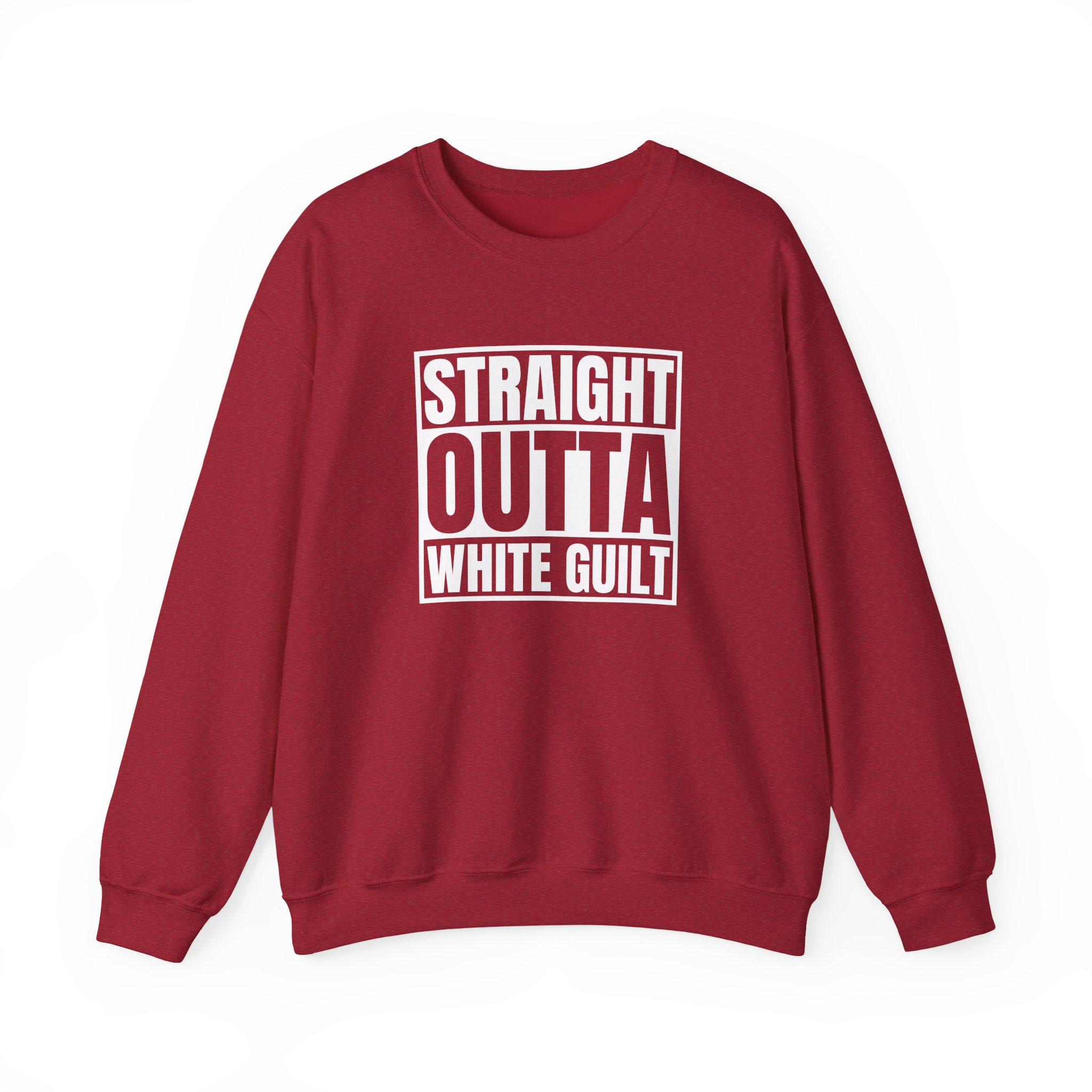 Upchurch Straight Outta White Guilt Unisex Heavy Blendâ„¢ Crewneck Sweatshirt