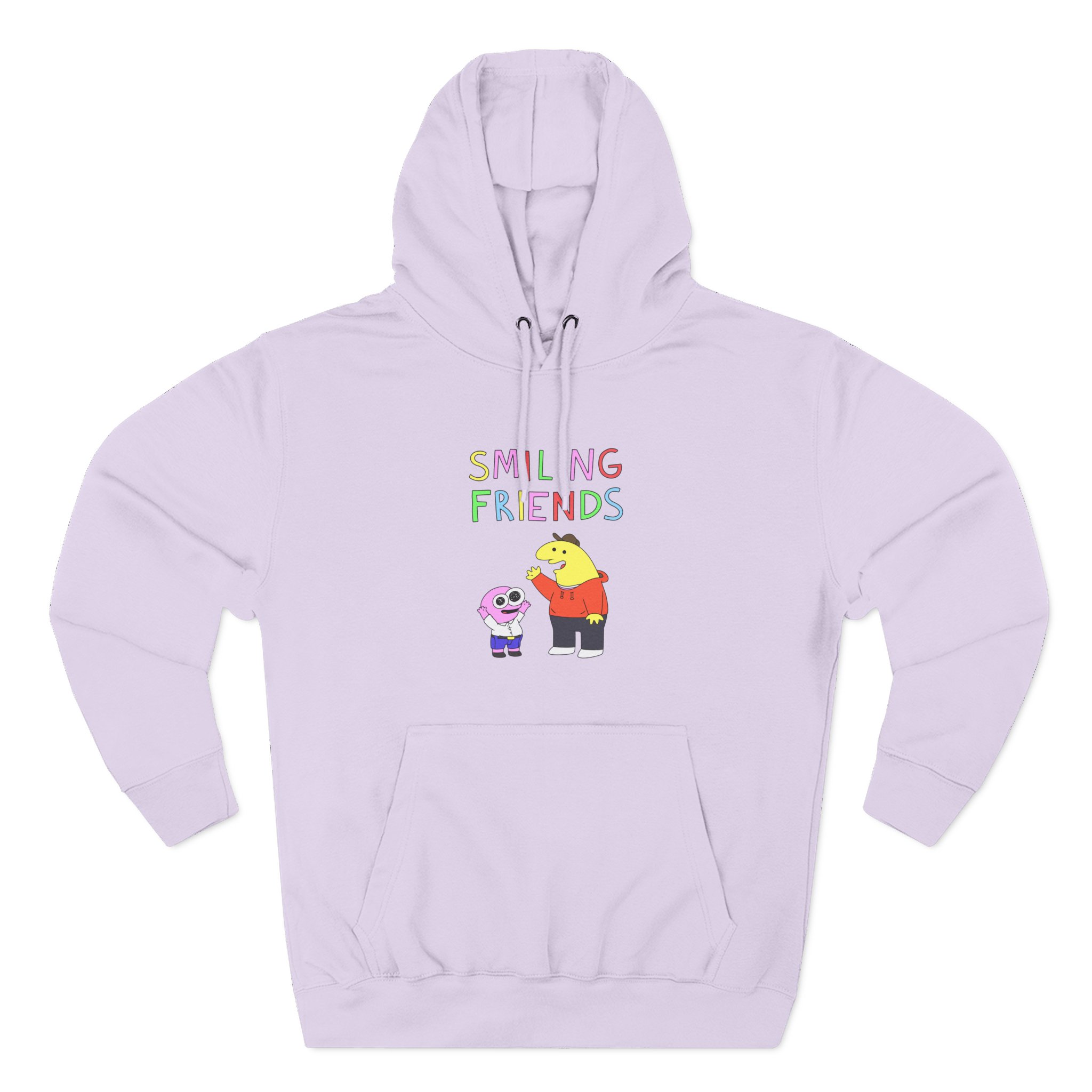 Smiling Friends Charlie Pim Allan Glep Three-panel Fleece Hoodie