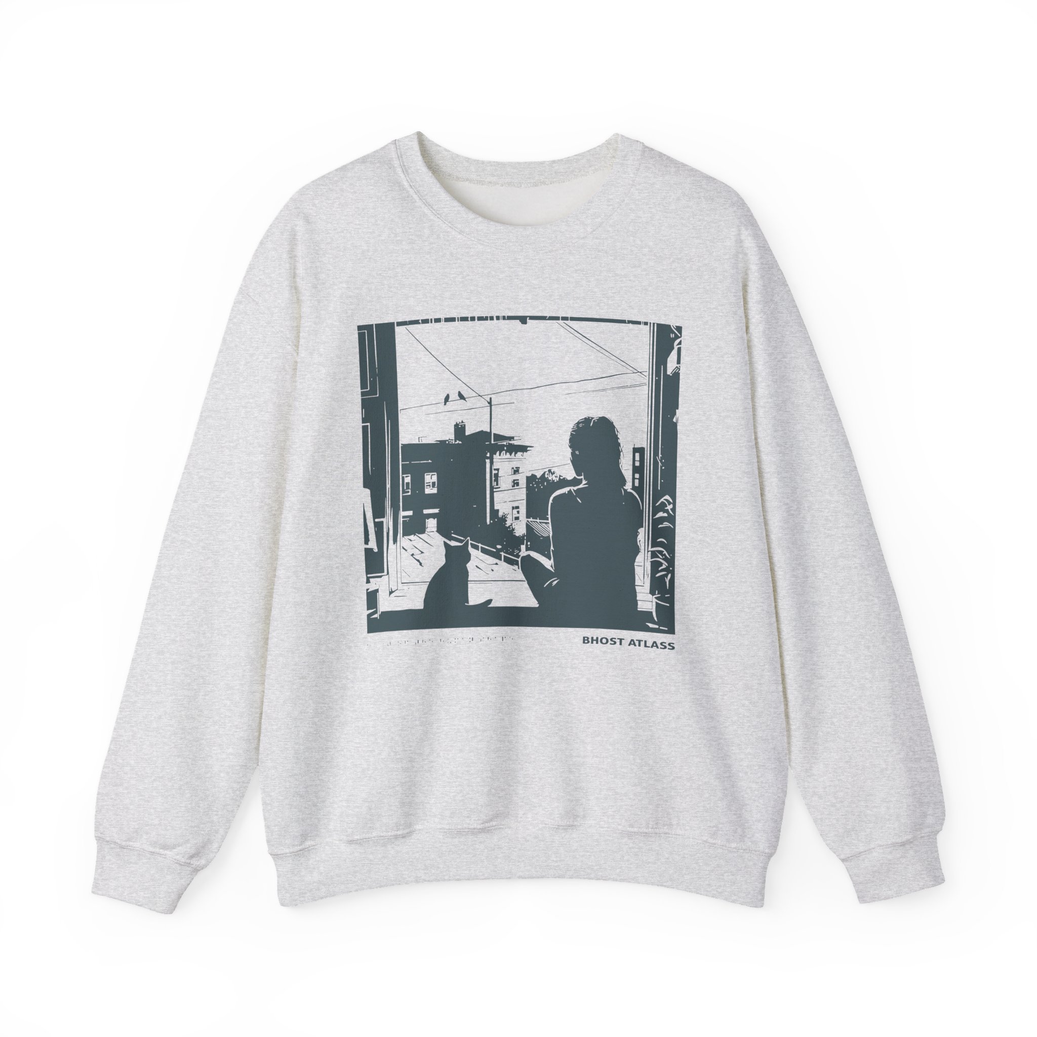 Ghost Atlas Dust of the Human Shape Unisex Heavy Blendâ„¢ Crewneck Sweatshirt