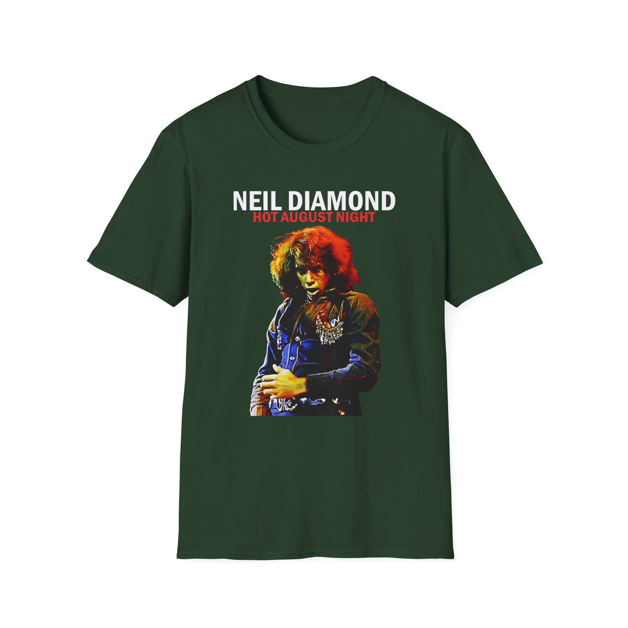 Neil Diamond Hot August Night Album Photo Unisex Softstyle T-Shirt