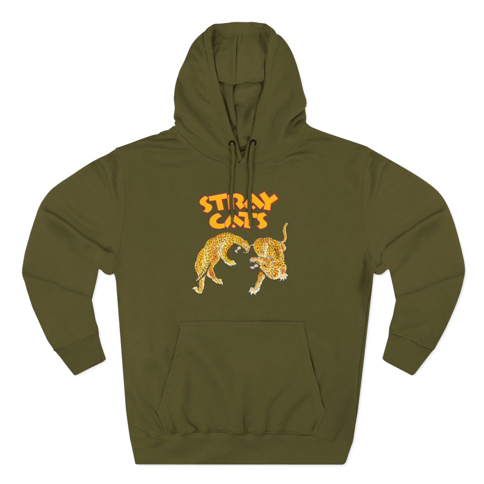 Stray Cats Cheetah Three-Panel Fleece Hoodie