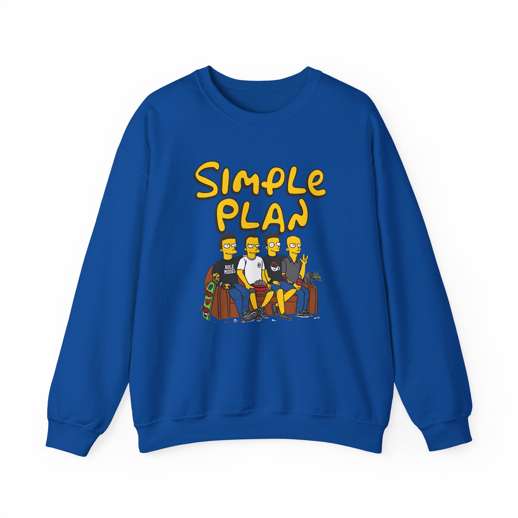 Simple Plan Band on the Couch Unisex Heavy Blendâ„¢ Crewneck Sweatshirt