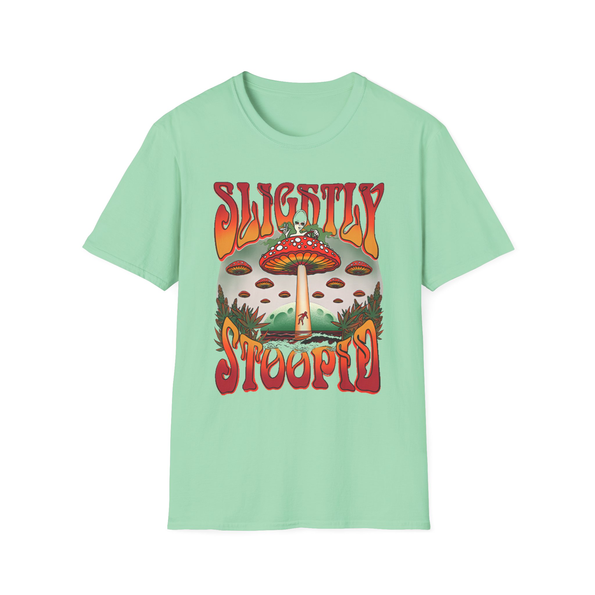 Slightly Stoopid Mushroom Ufo Unisex Softstyle T-Shirt