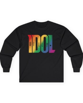Billy Idol Black Rainbow Logo Unisex Ultra Cotton Long Sleeve Tee