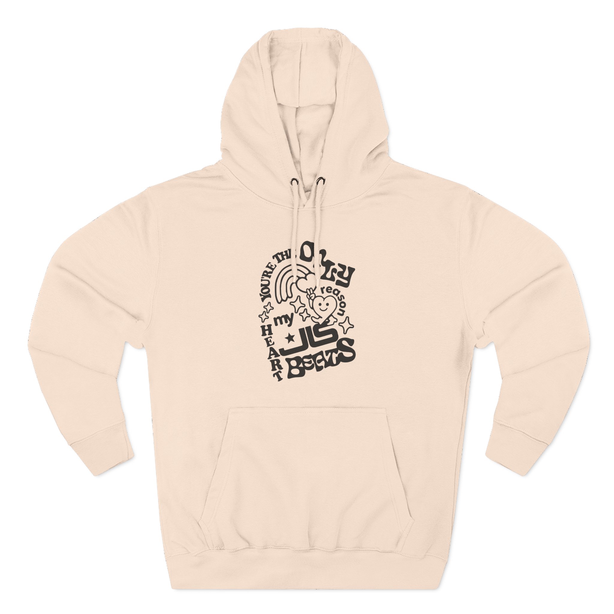 JLS Heart Beats Three-Panel Fleece Hoodie