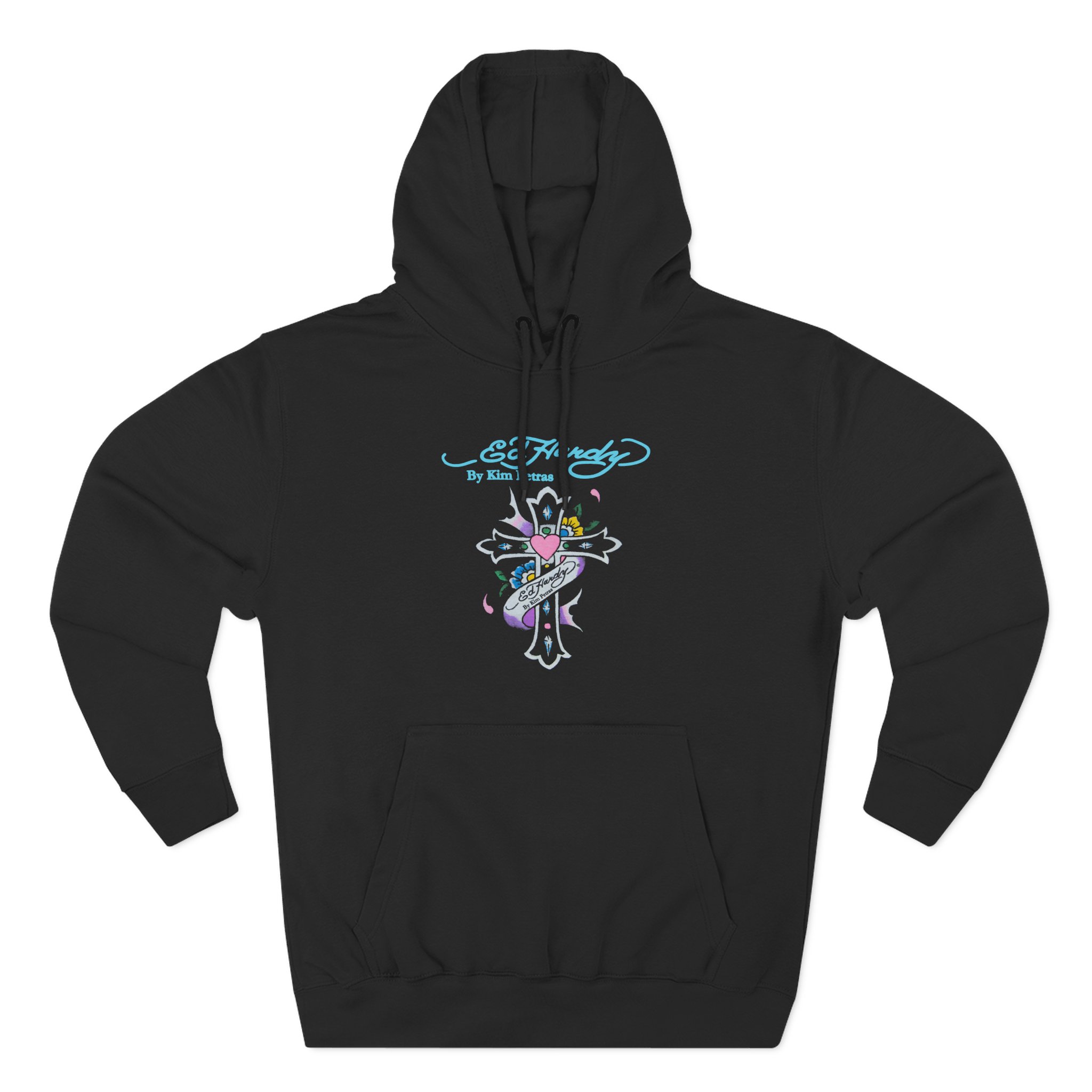 Kim Petras Cross Cut Off Three-Panel Fleece Hoodie