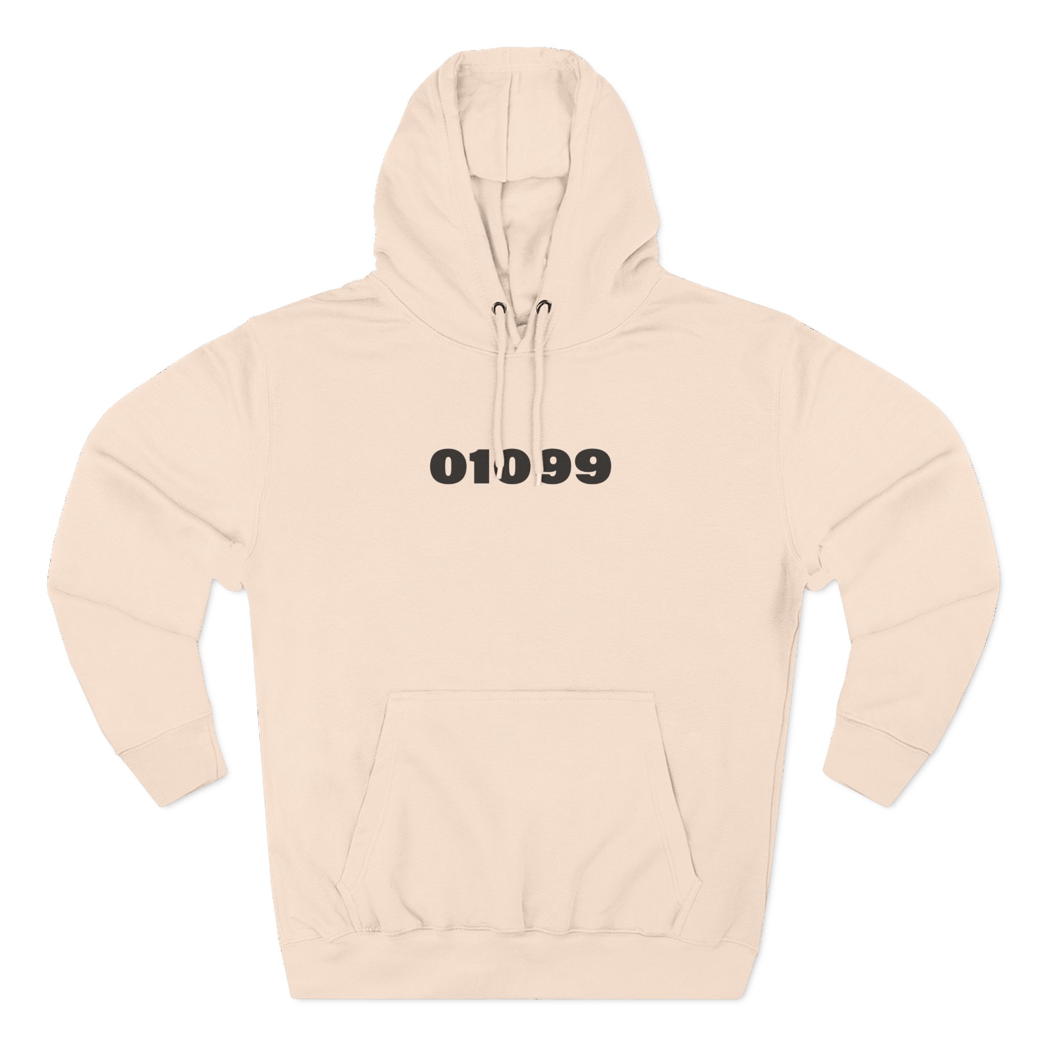 01099 Basic Three-Panel Fleece Hoodie