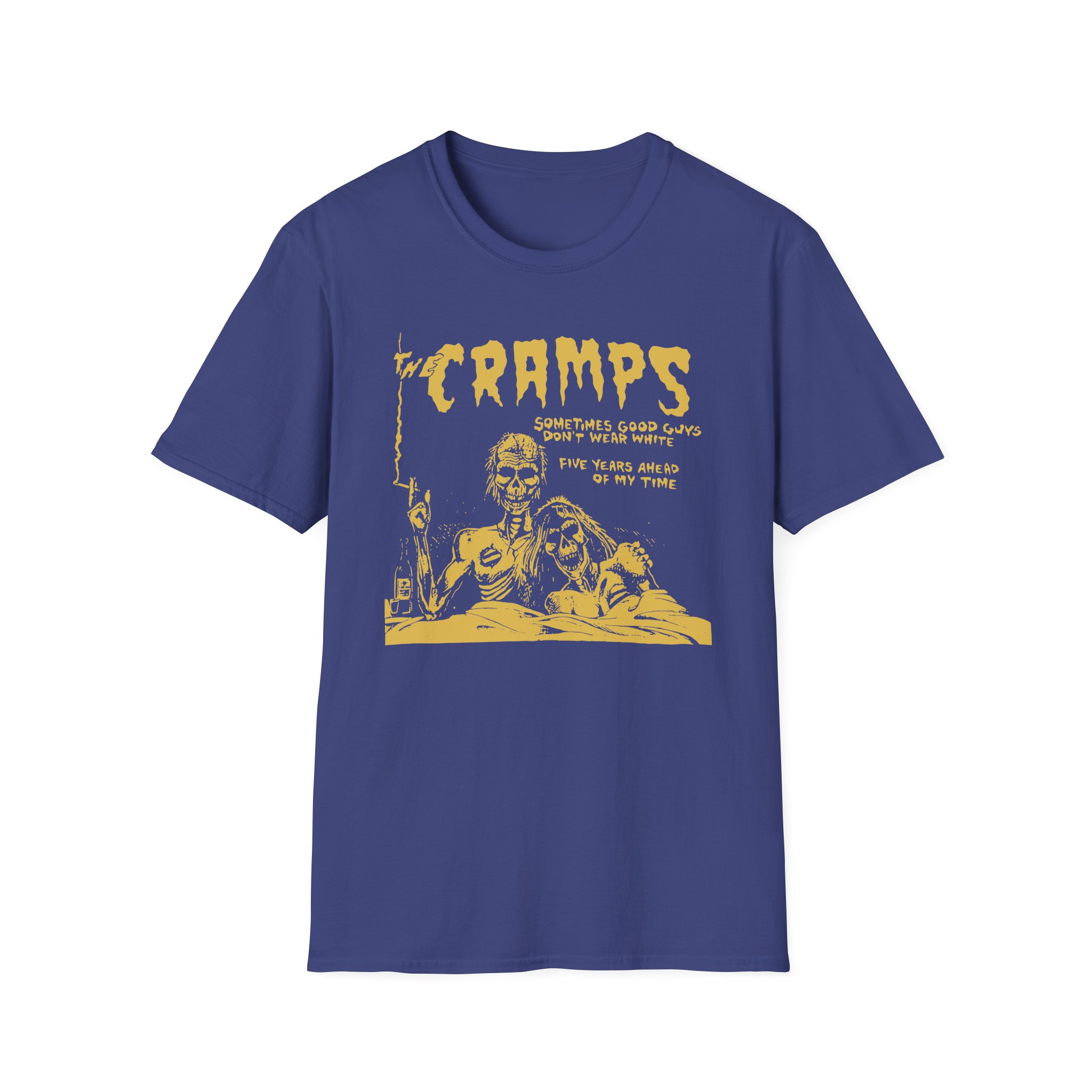The Cramps Sometimes Good Guys Don’t Wear White Unisex Softstyle T-Shirt