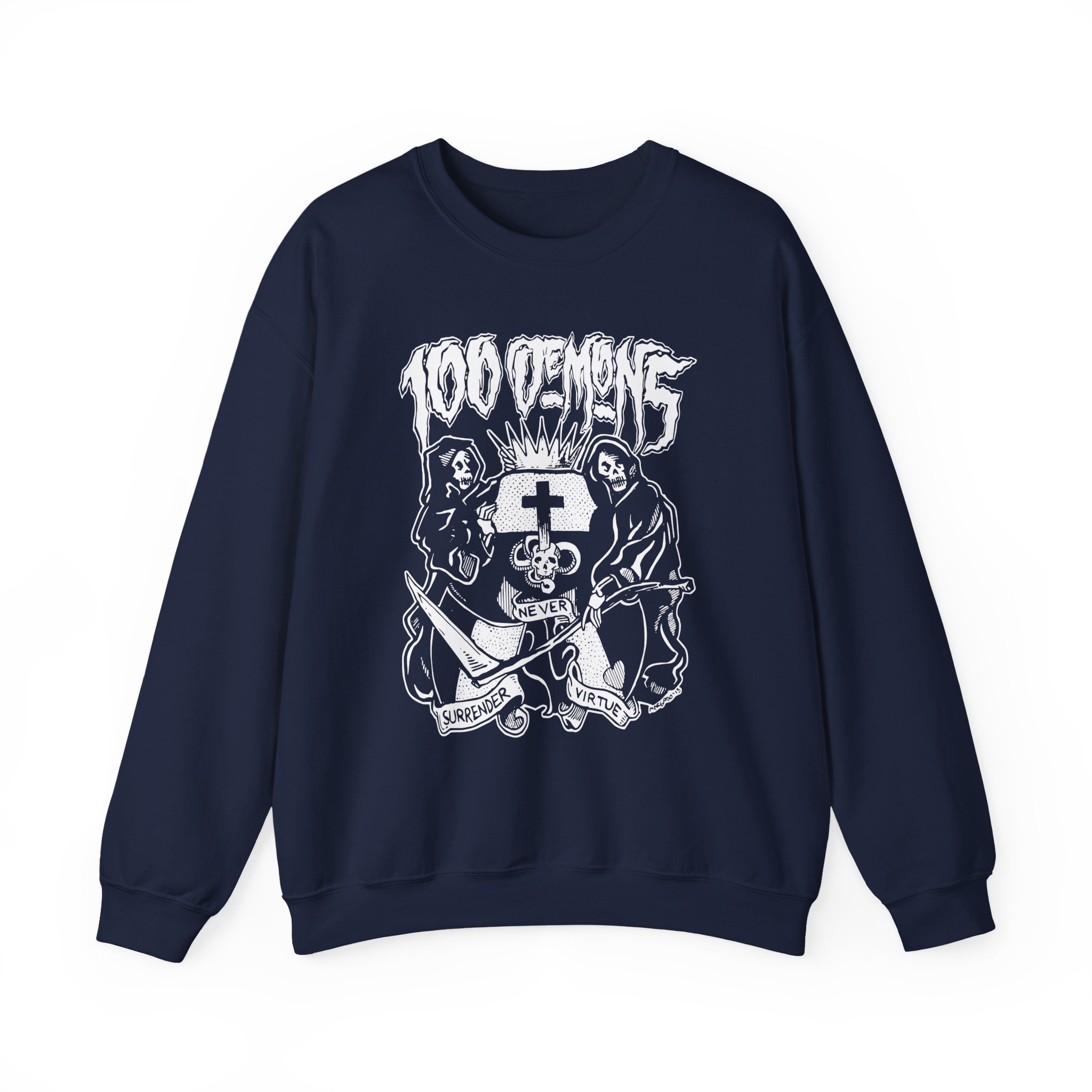 100 Demons Unisex Heavy Blendâ„¢ Crewneck Sweatshirt